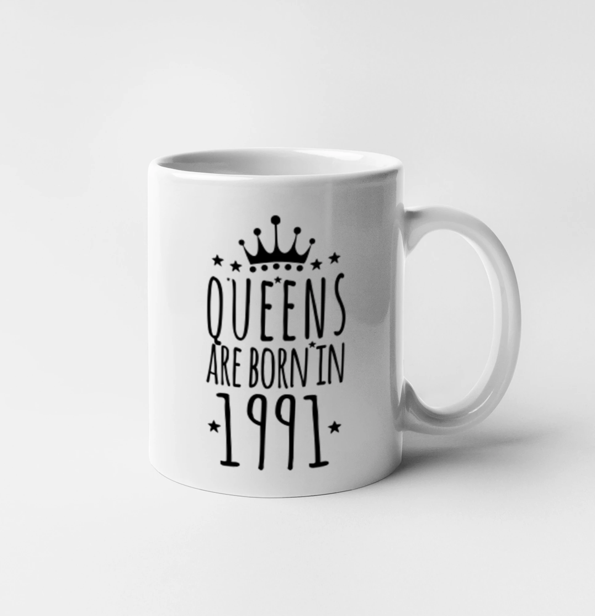 Trička s ročníkom 1991 - Queens are born in 1991 - Hrnček 