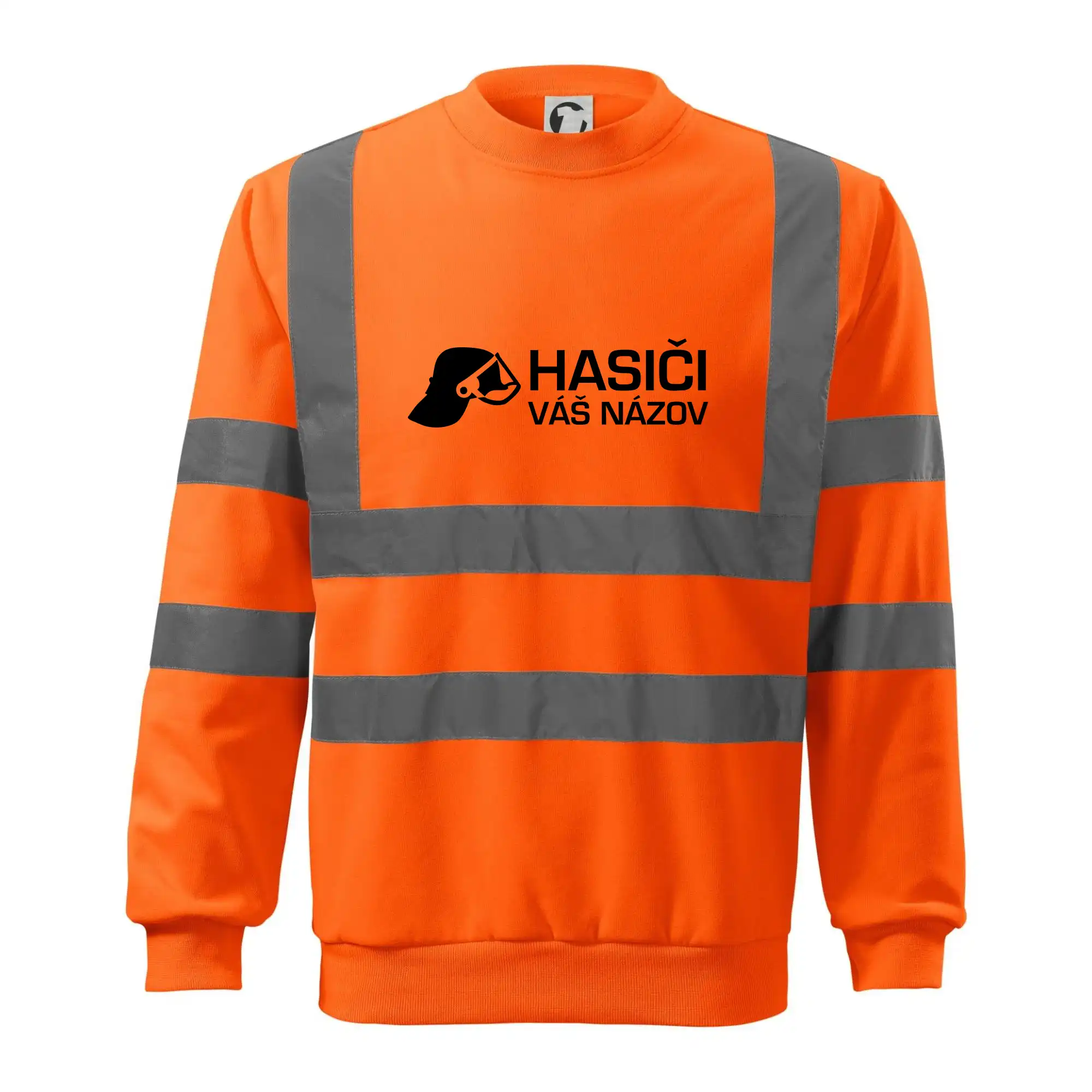 Originálne tričká pre hasičov - Hasiči helma - vlastný nápis - Reflexná mikina