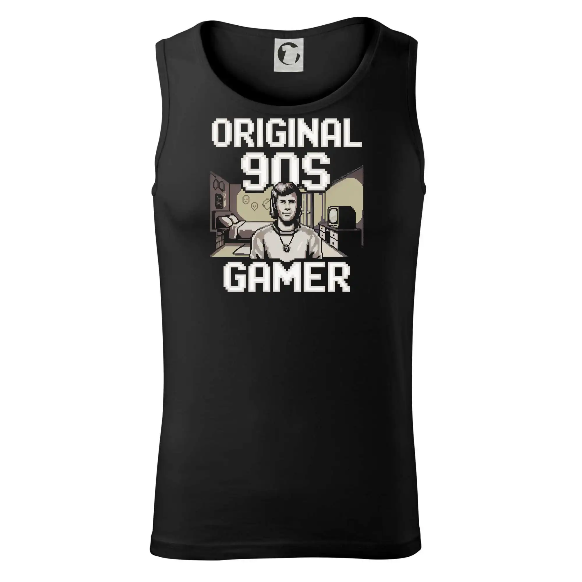 Tričká pre ajťákov - Original 90s gamer - béžový - Tielko pánske Core