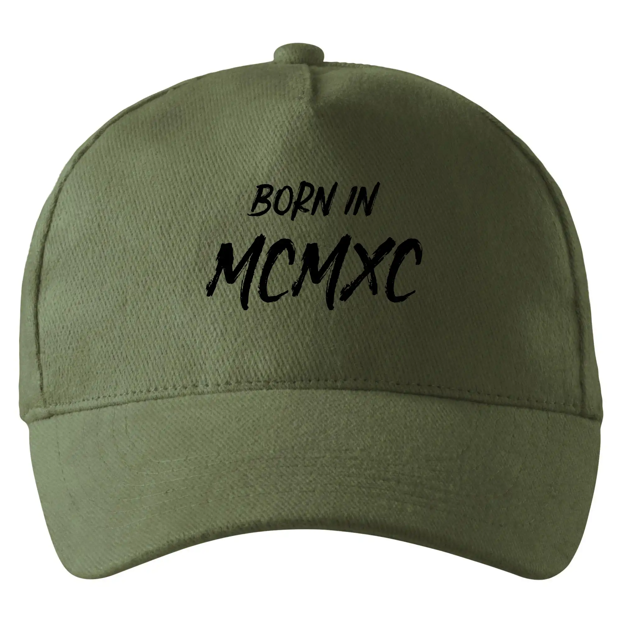 Trička s ročníkom 1990 - Born in - Rímske číslo 1990 - Šiltovka so zahnutým šiltom a mosaznou sponou