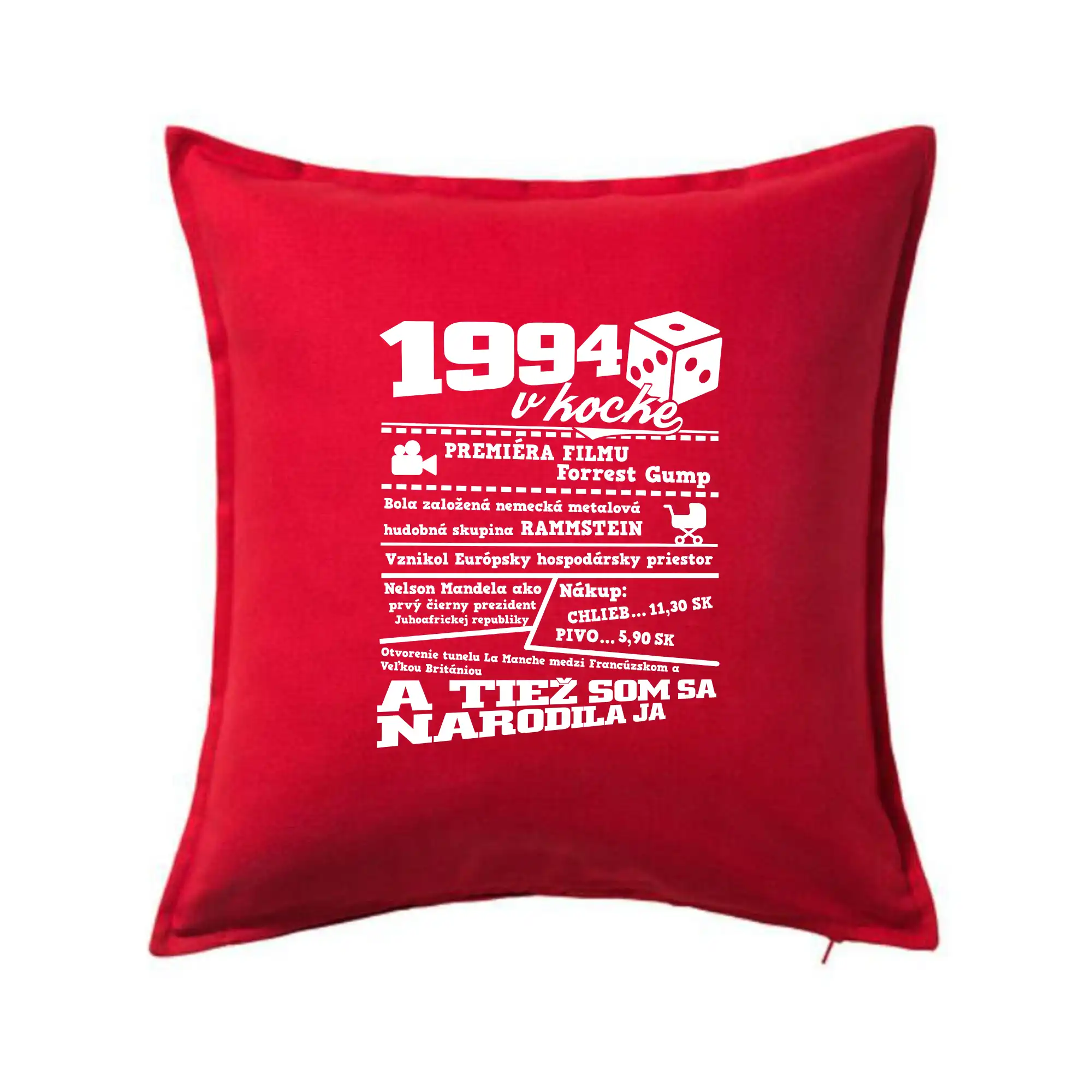 Trička s ročníkom 1994 - 1994 v kocke - Vankúš 50x50
