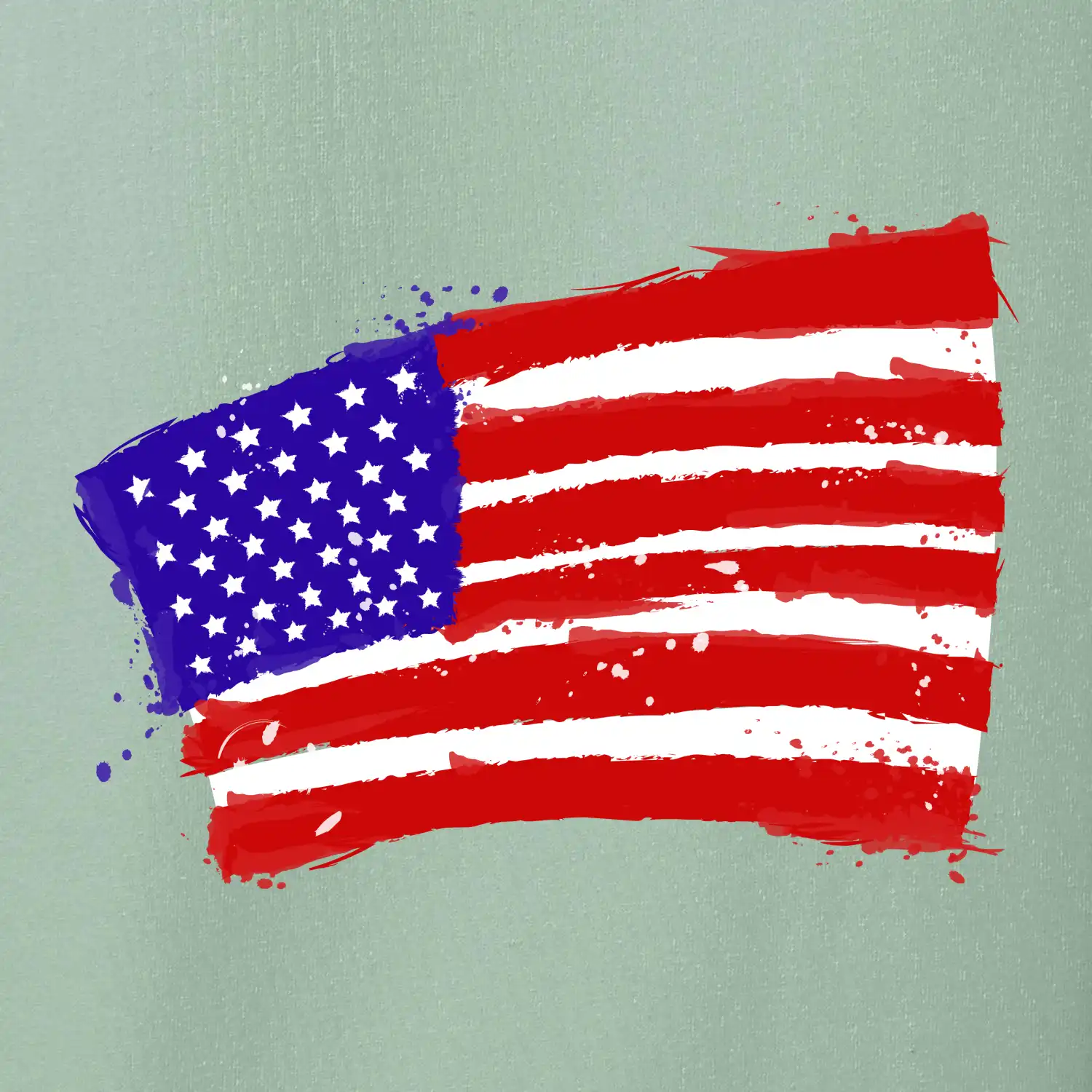 Americká vlajka ohnutá