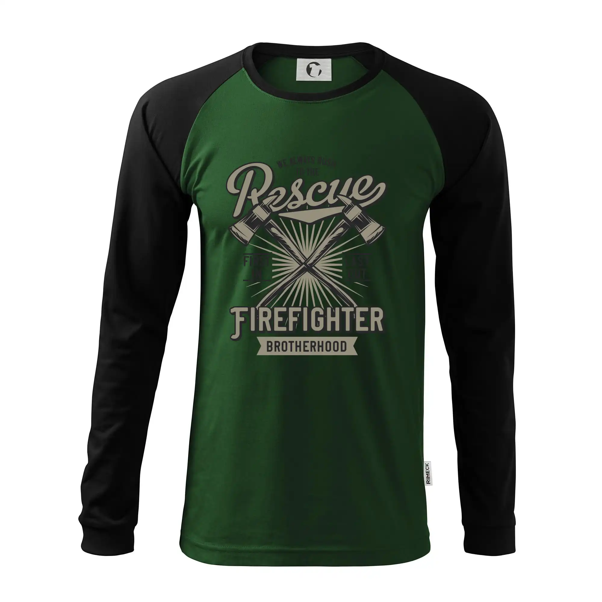 Originálne tričká pre hasičov - Rescue Firefighter - Pánske tričko s dlhým rukávom LS130