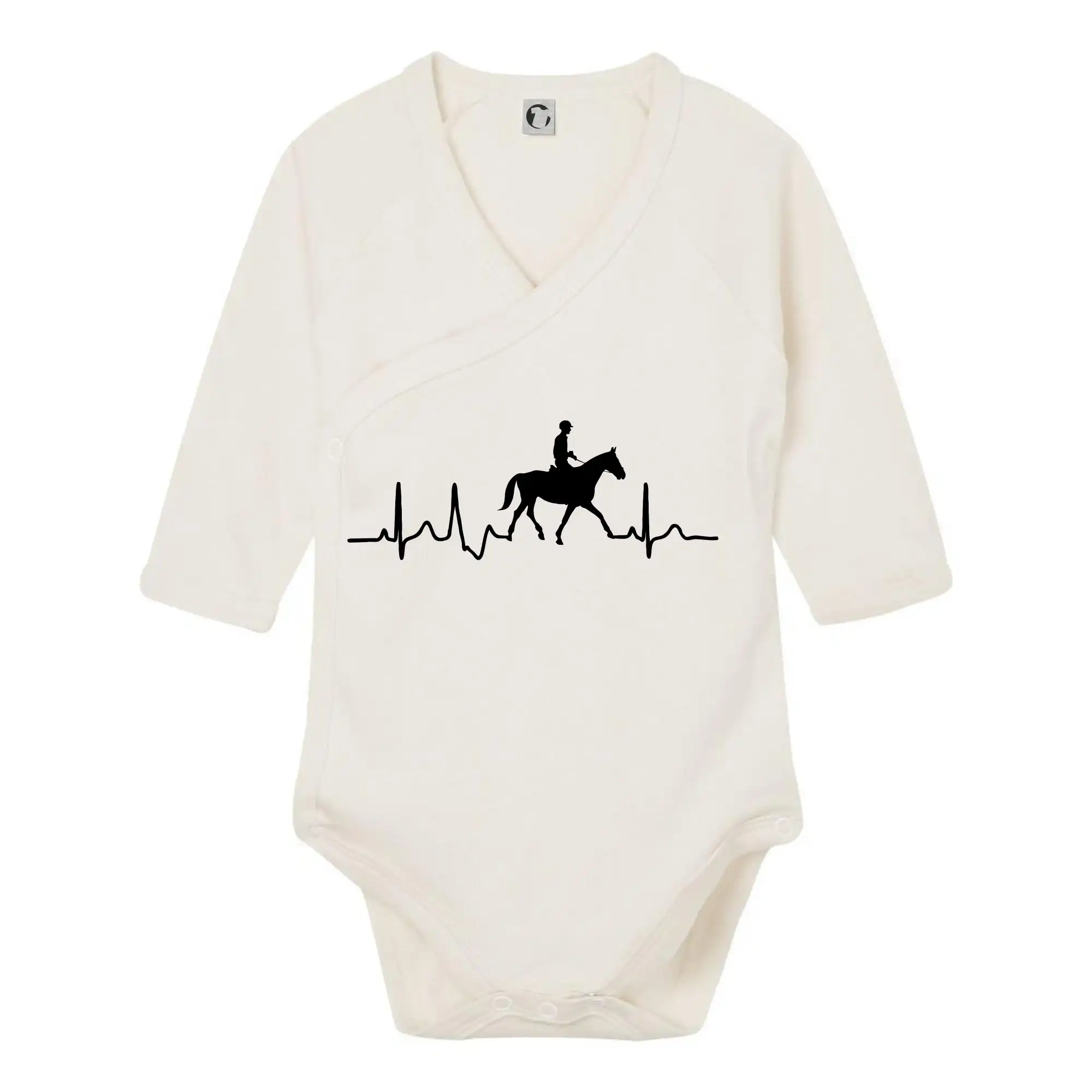 Tričká s koňmi - EKG jazda na koni - Body zavinovacie s dlhým rukávom