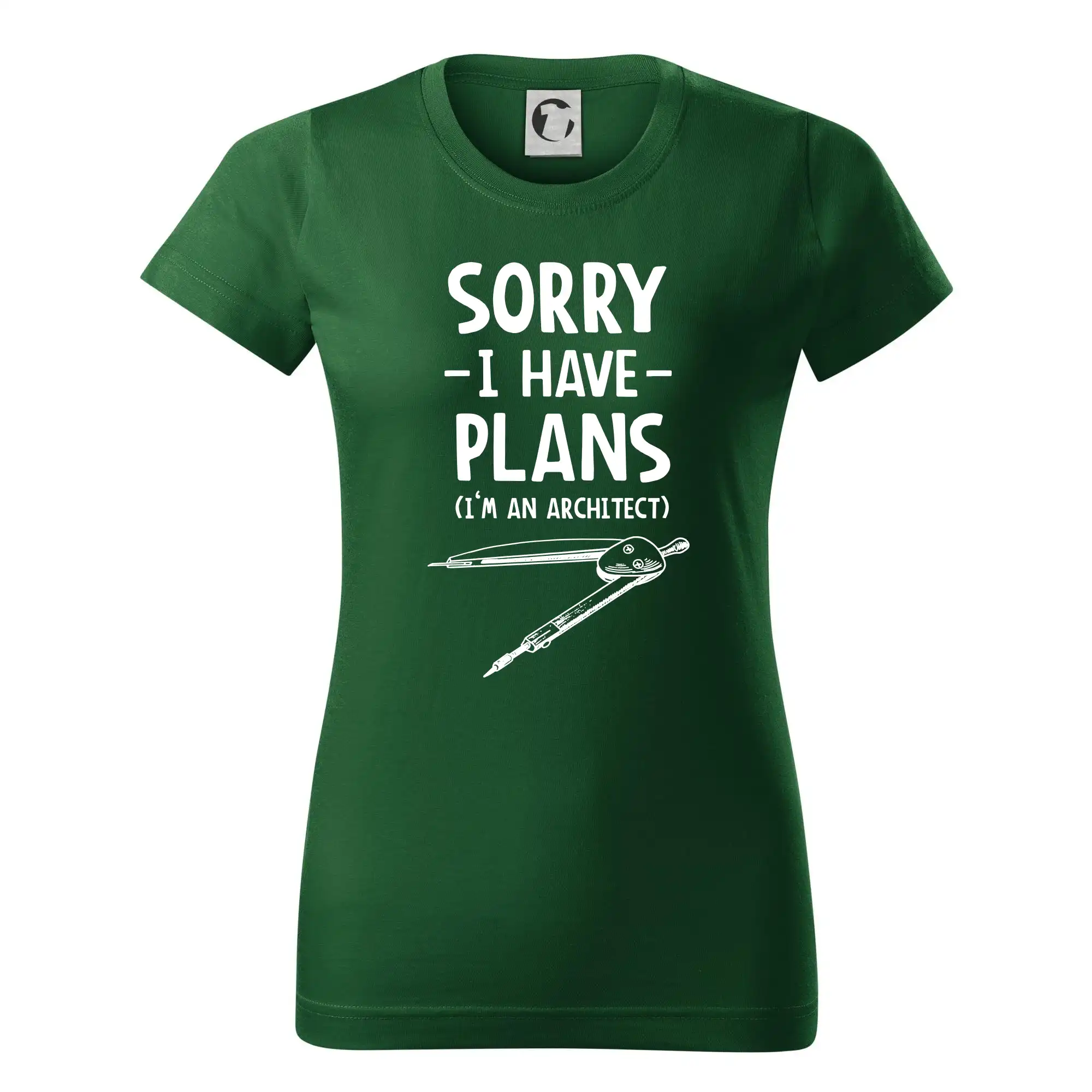 Vtipné tričká do práce - Sorry I have plans - architect - Dámske tričko basic - ľahko voľnejšie a dlhšie