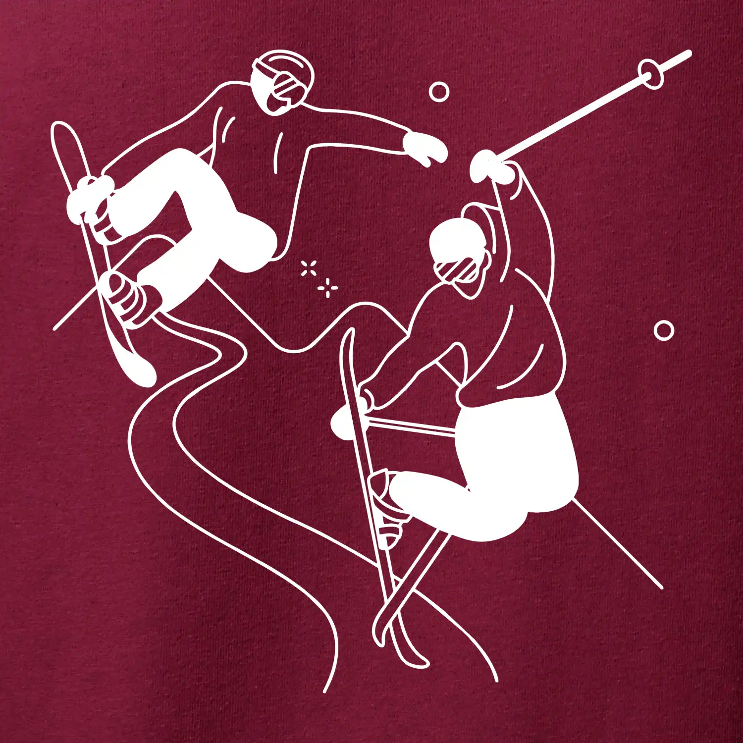 Lyžovaní - kresleny obrázek