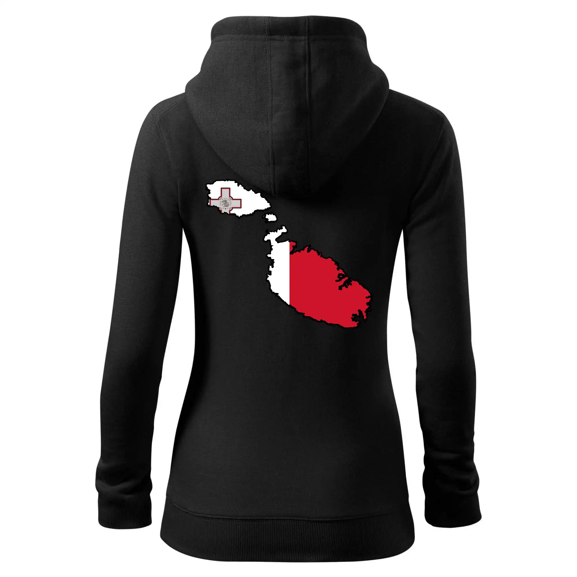 Mapa Malta s vlajkou