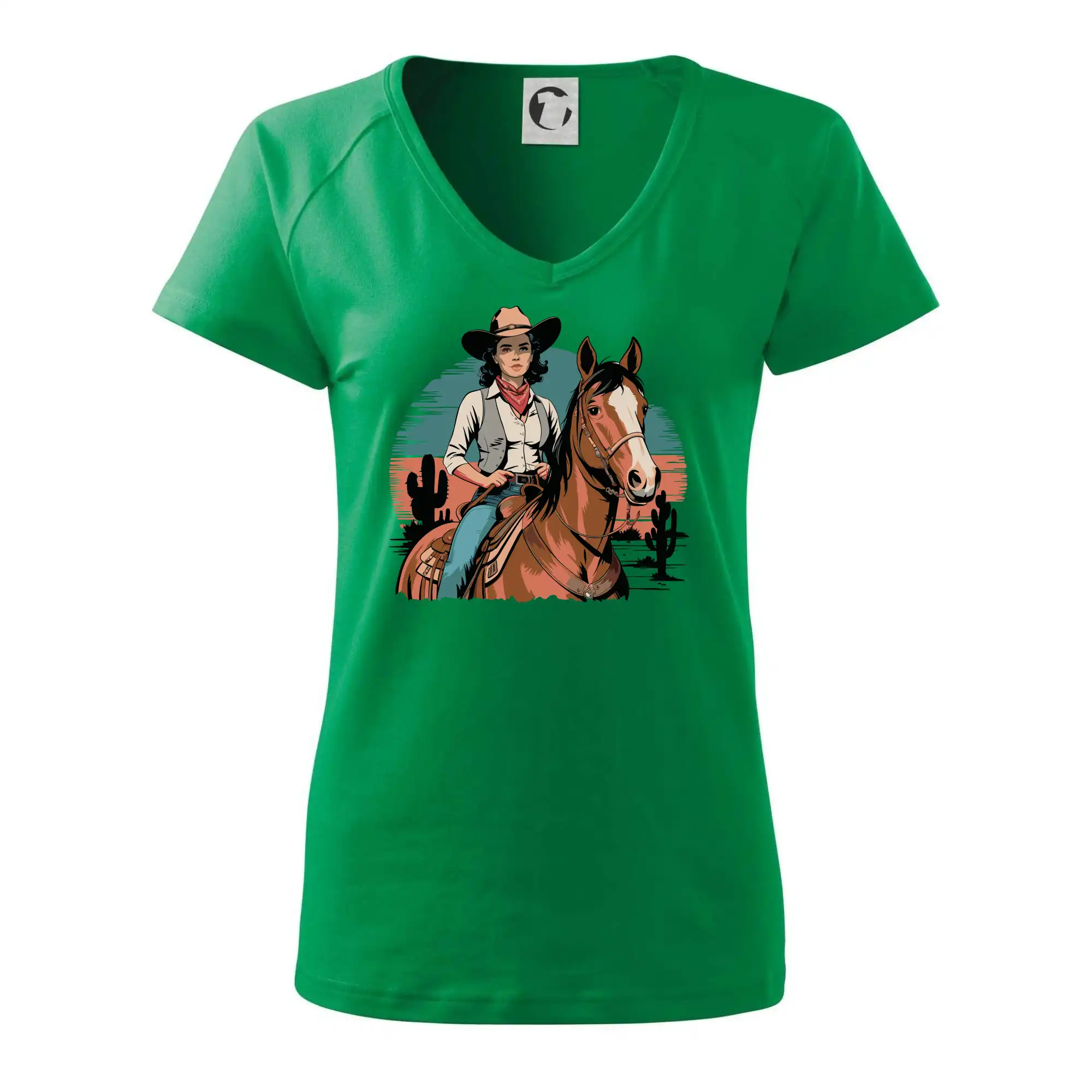 Cowgirl vintage na koni