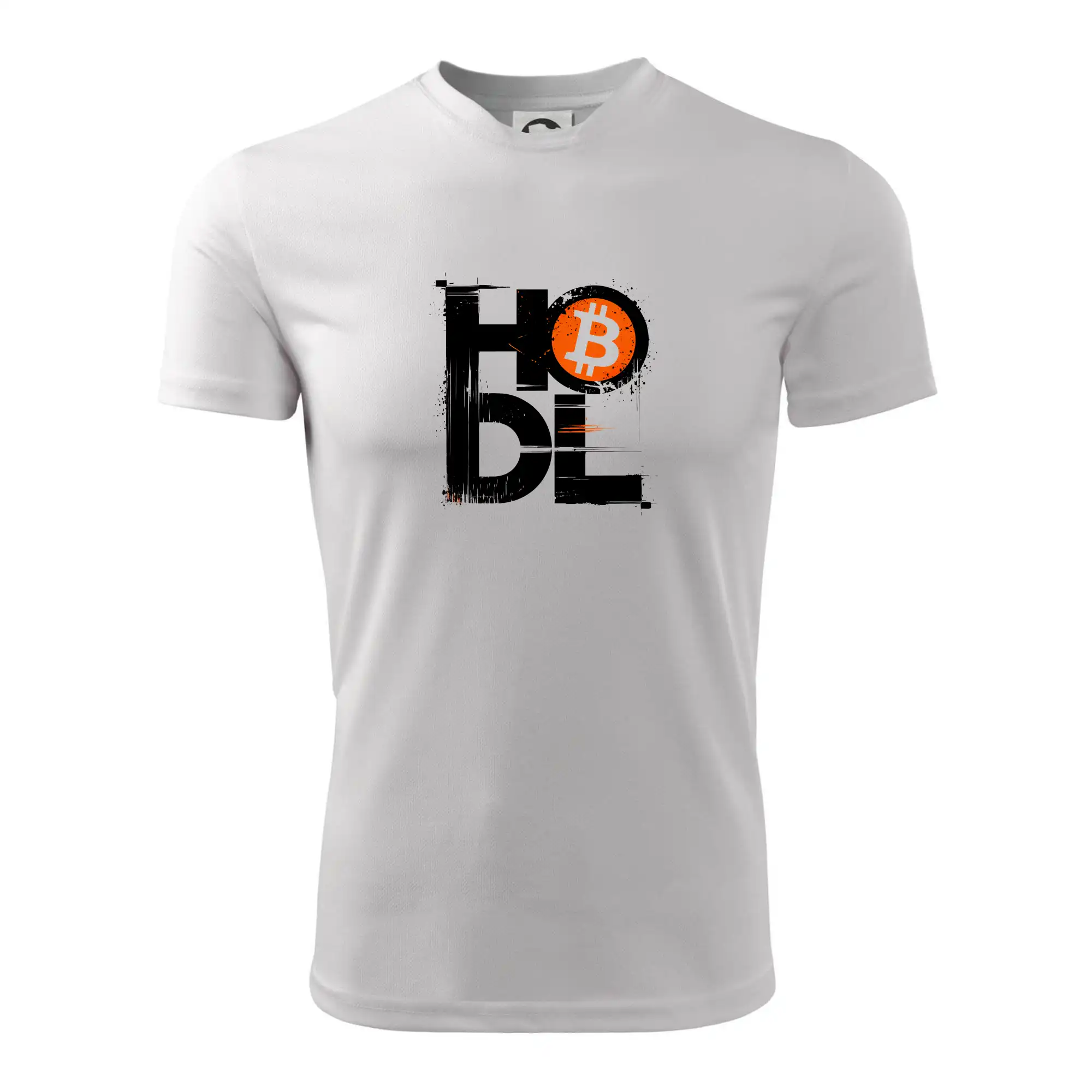 Hodl velký nápis a logo BTC