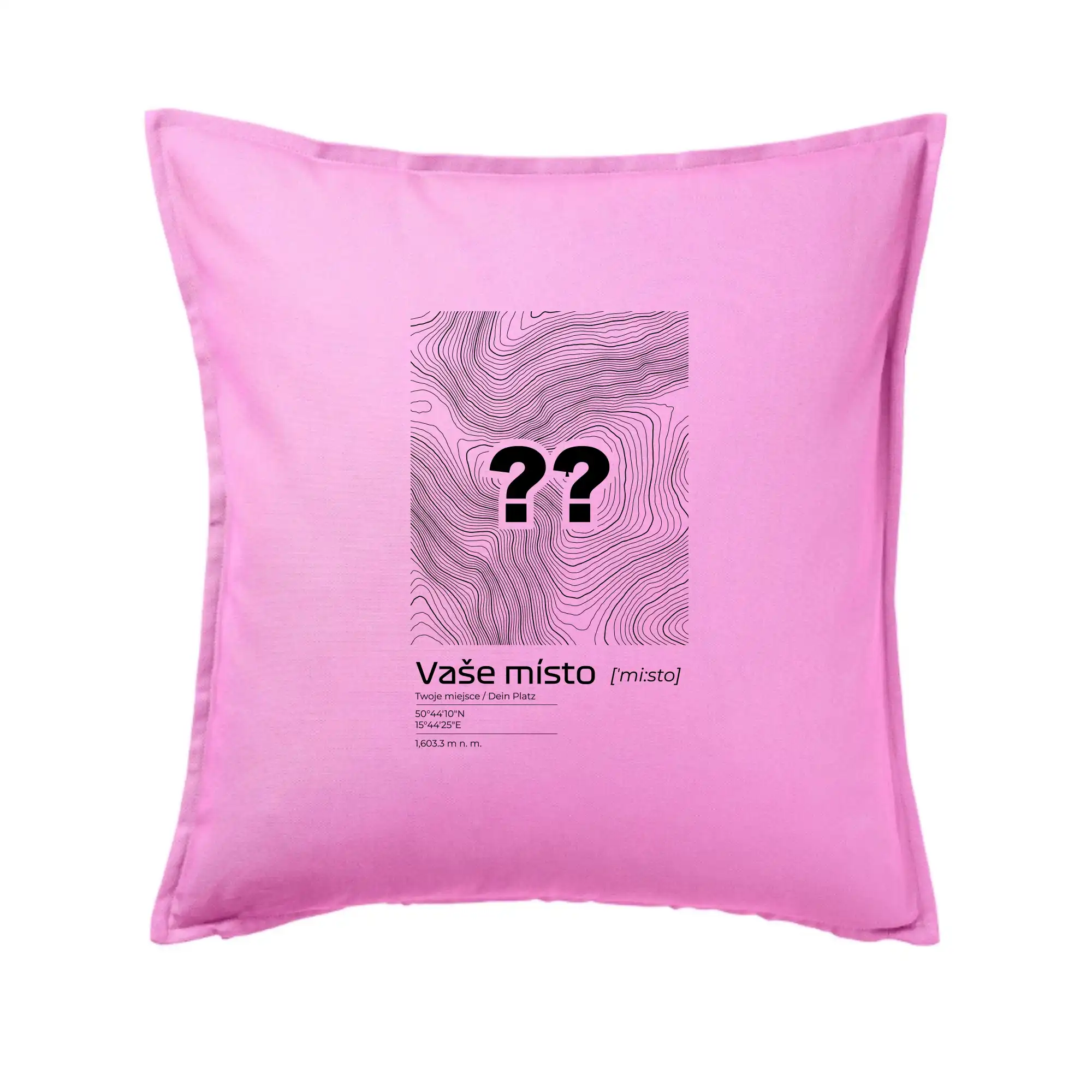 Vaše místo - vrstevnice v obdélníku
