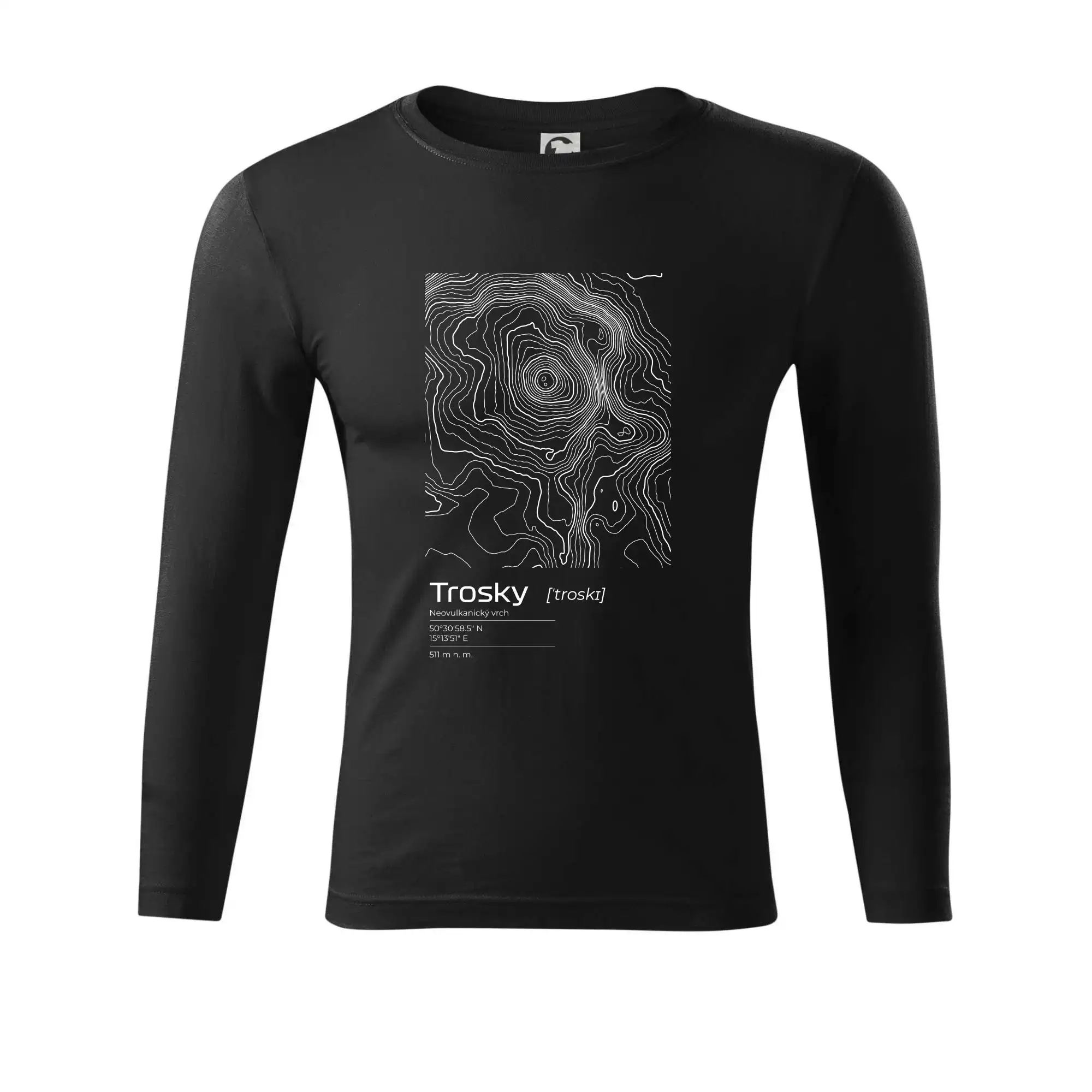 Trosky - vrstevnice v obdélníku