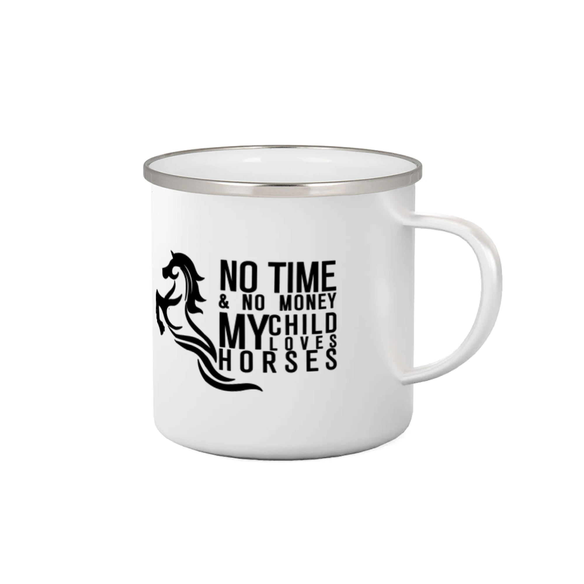 Tričká s koňmi - No time no money my child loves horses - Plecháčik