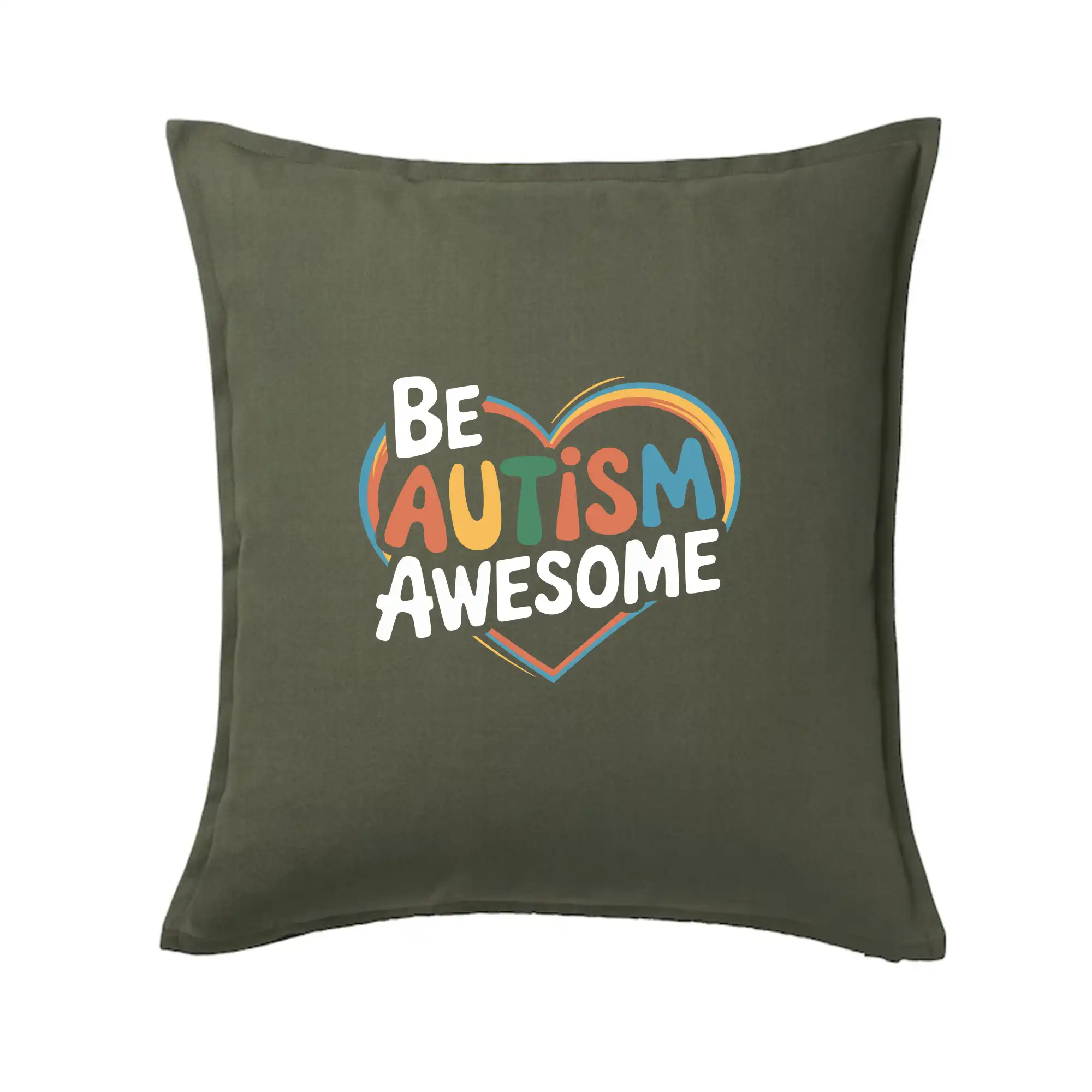 Tričká s motívom autizmu & osveta - Be autism awesome srdce - Vankúš 50x50