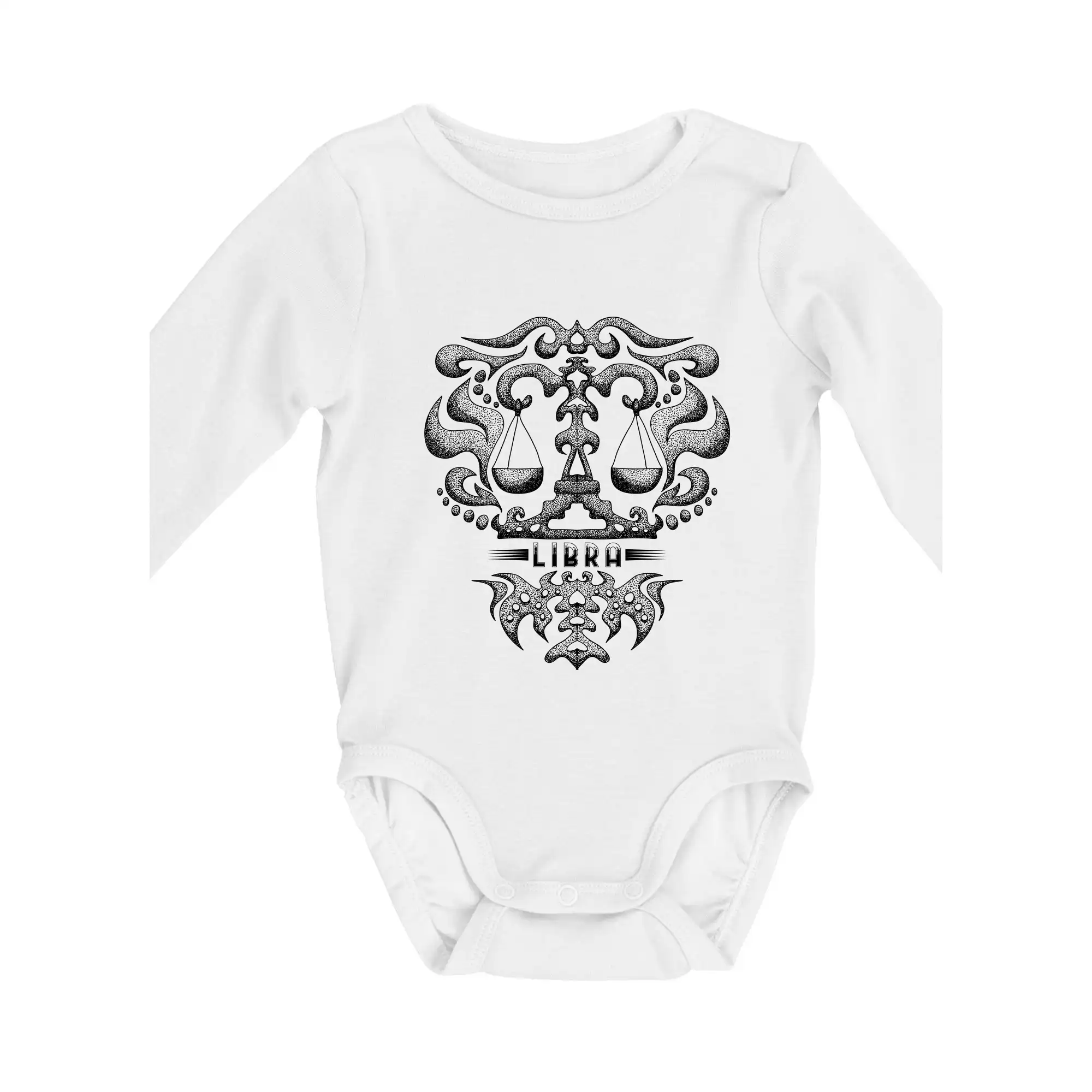 Tričká váhy - Libra - vintage - Body dojčenské s dlhým rukávom