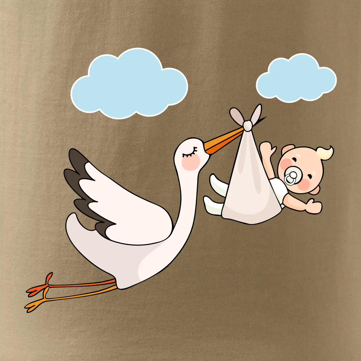 Čáp čekáme miminko - neutrální