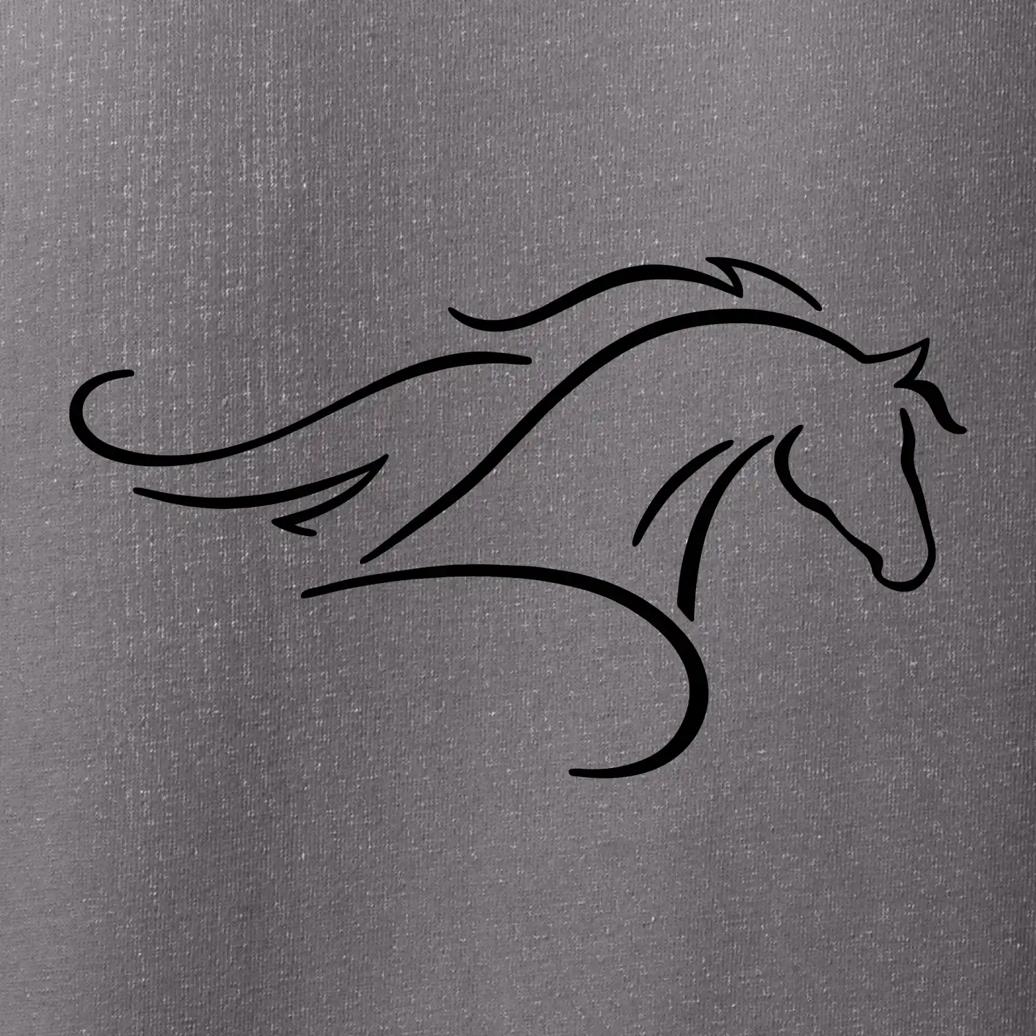 Kůň - bežící silueta hlavy