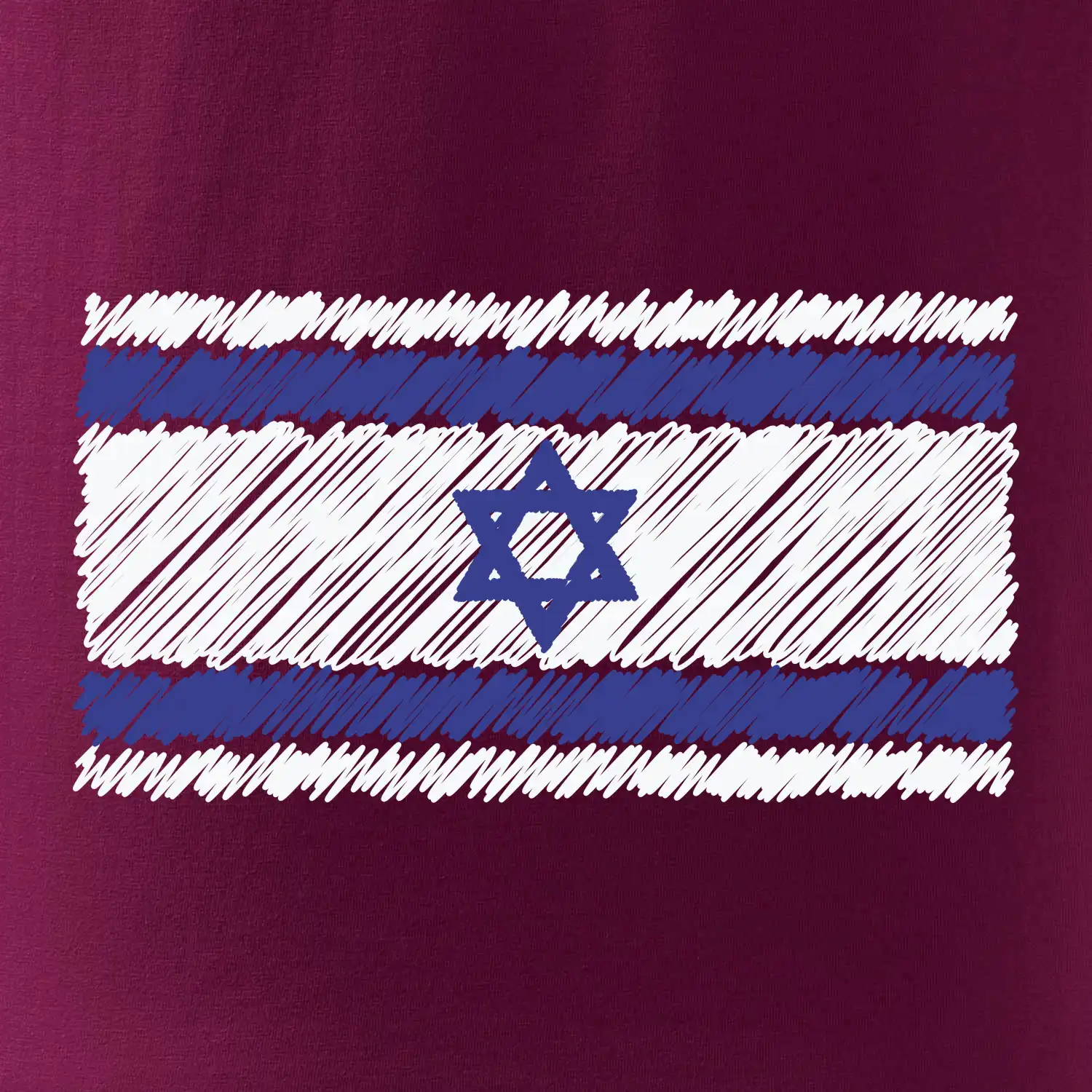 Vlajka Izrael kreslená