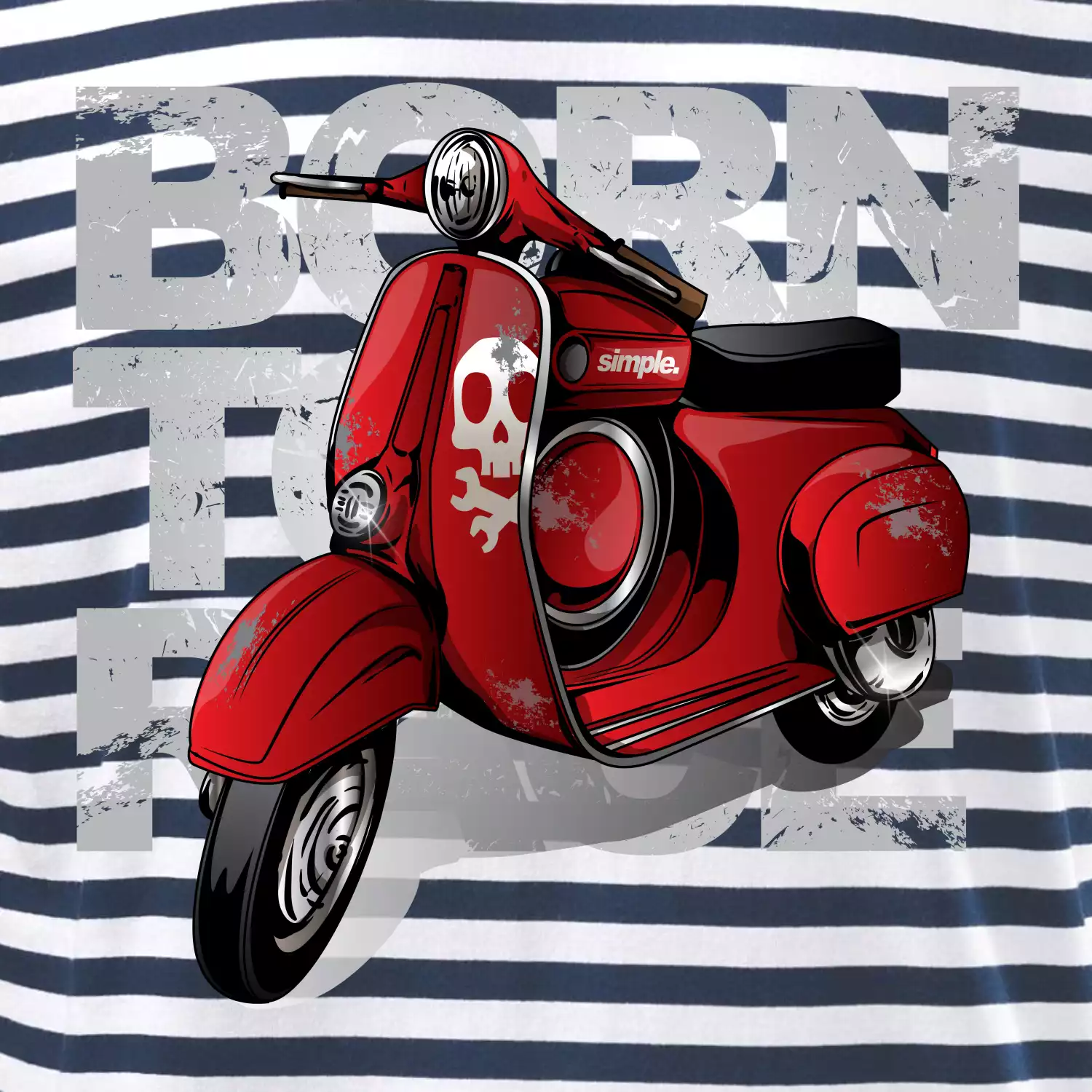 Scooter born to ride red