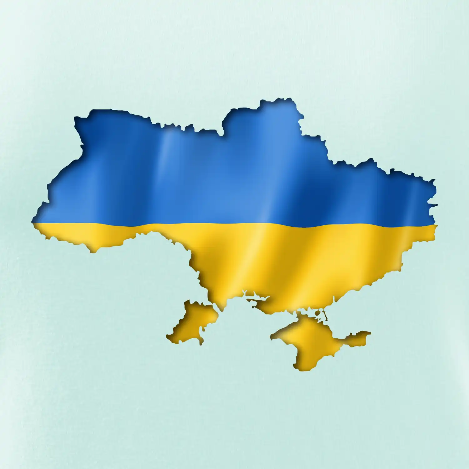 Ukrajina vlajka mapa