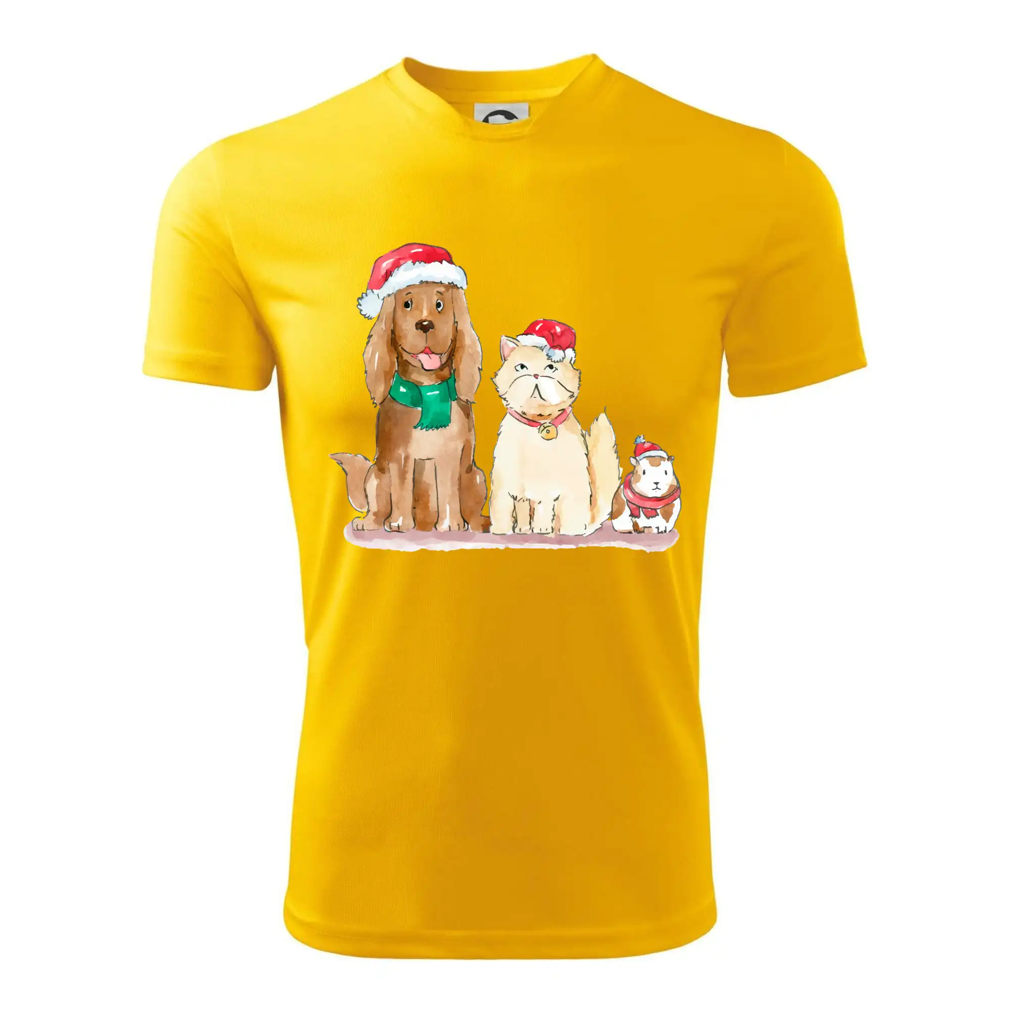 Veselé vánoce - pes, křeček a kočka