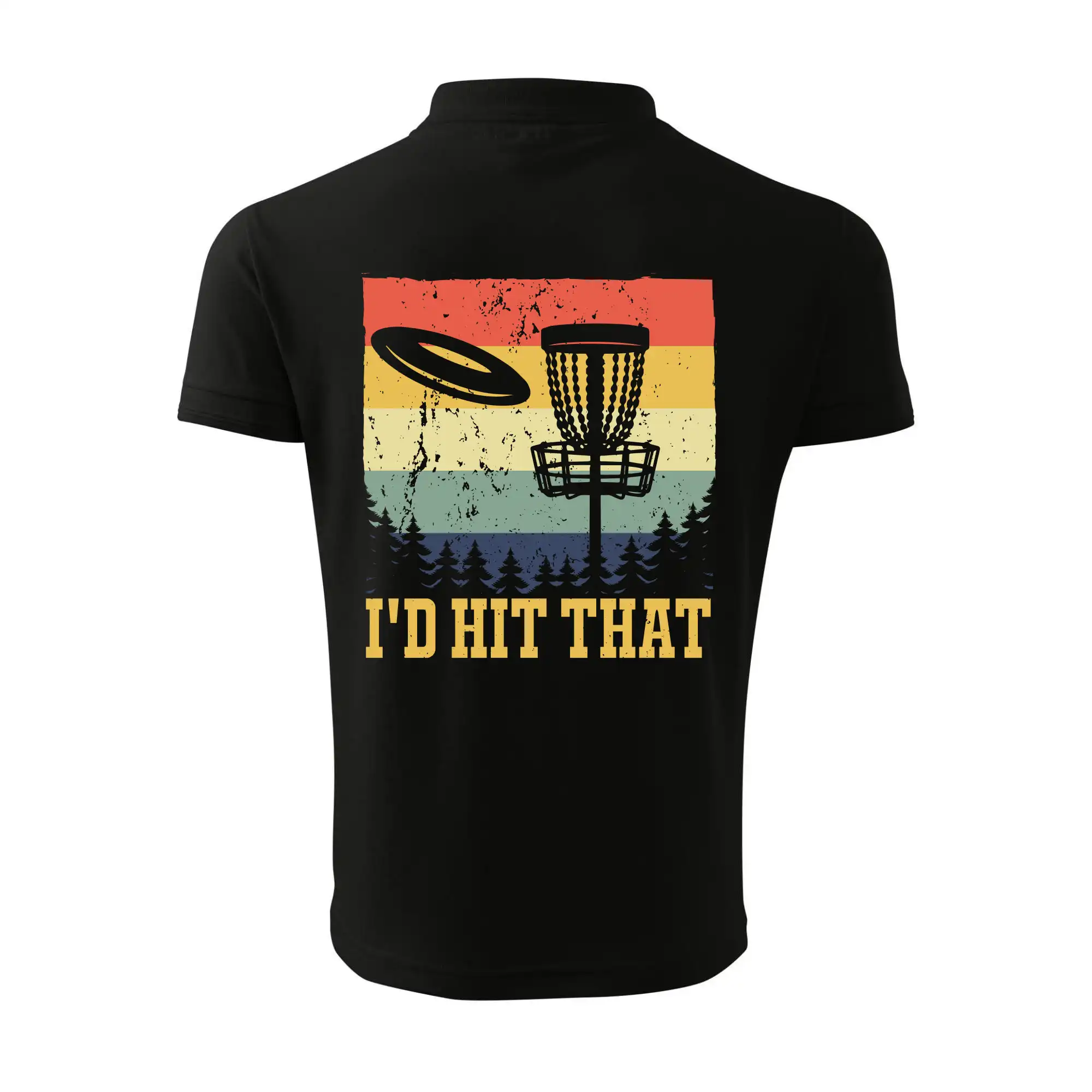Disc golf player retro vintage