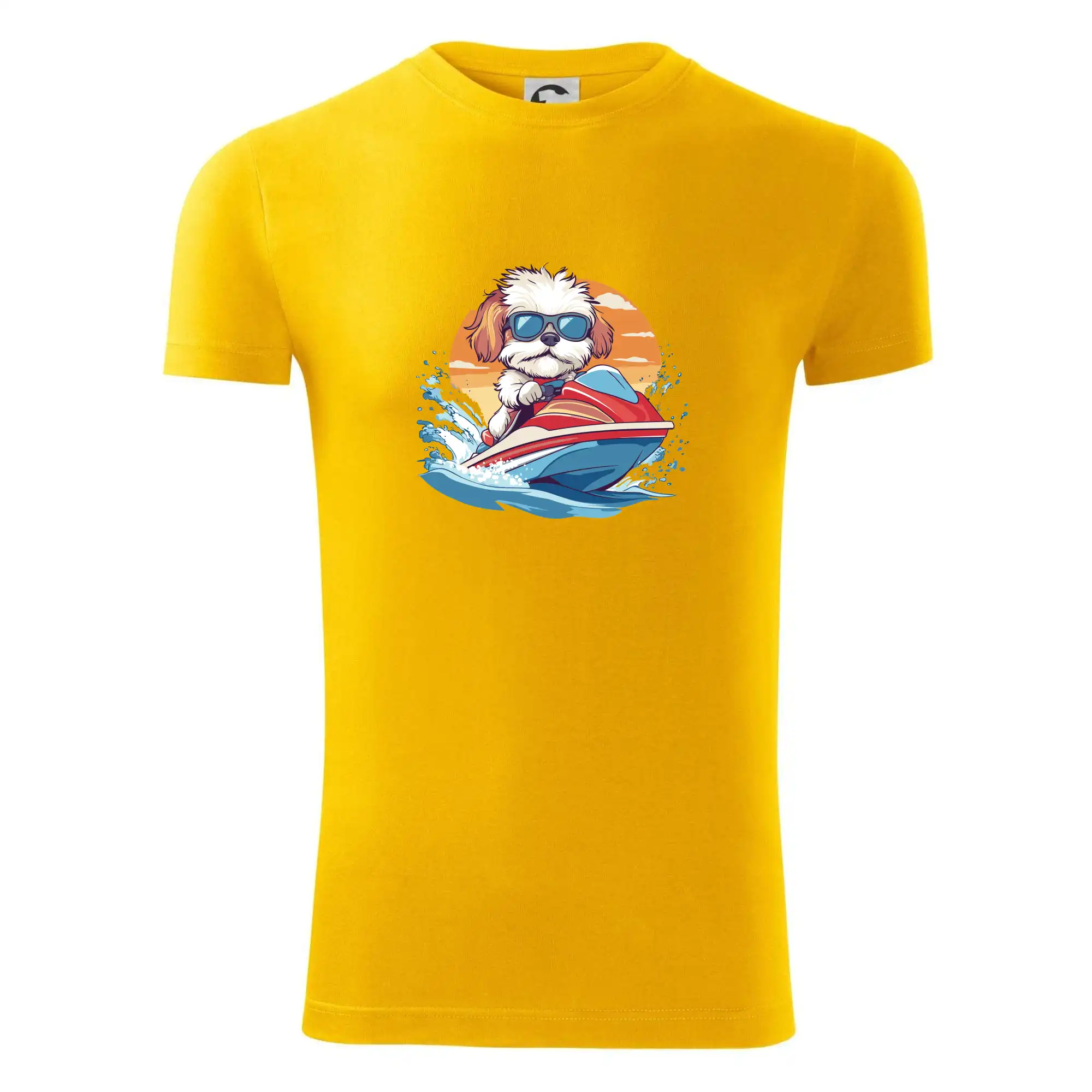 Bišonek na vodním skútru