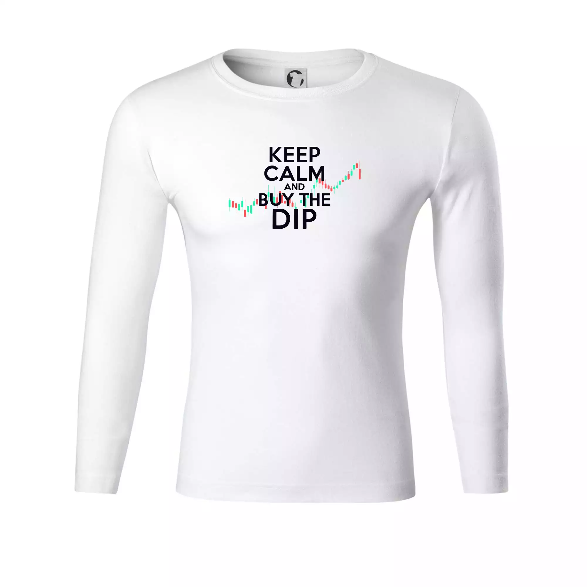 Zeleno červený graf Keep Calm and Buy the Dip
