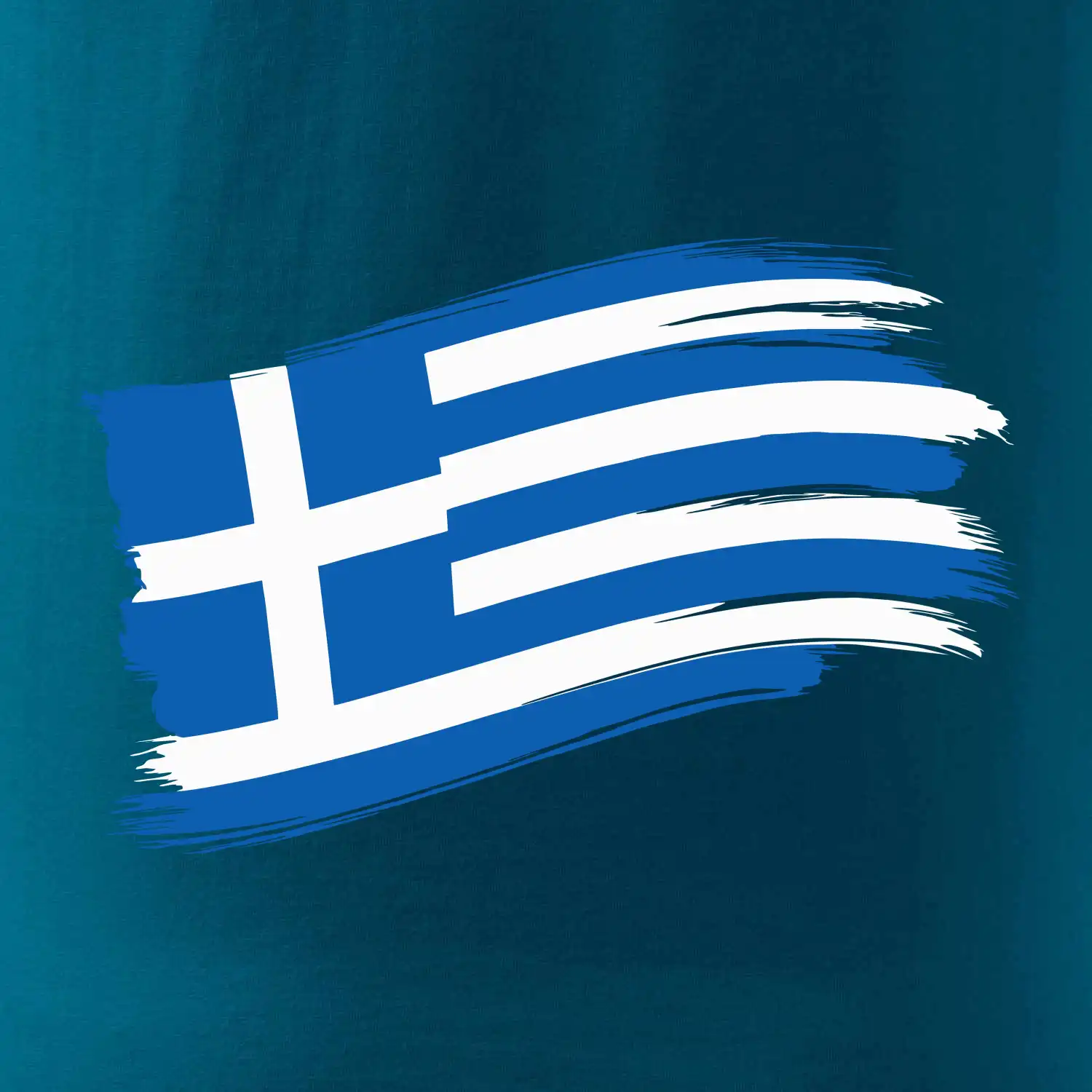Řecko vlajka - štětkou