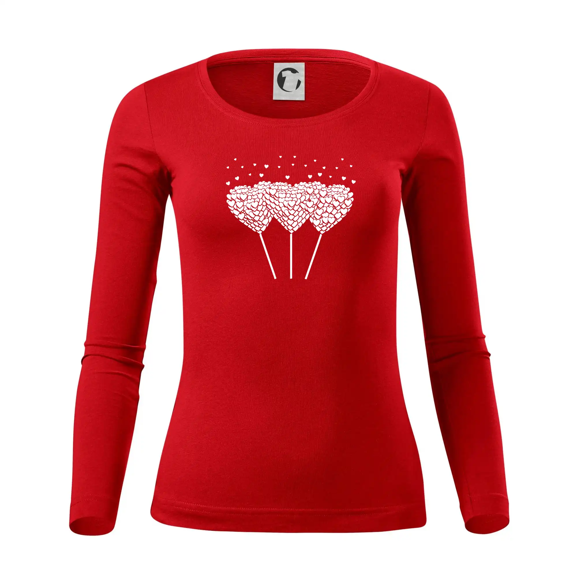 Tričká pre zamilovaných - Srdce bálóniky - Dámske tričko FIT-T LS - zužené