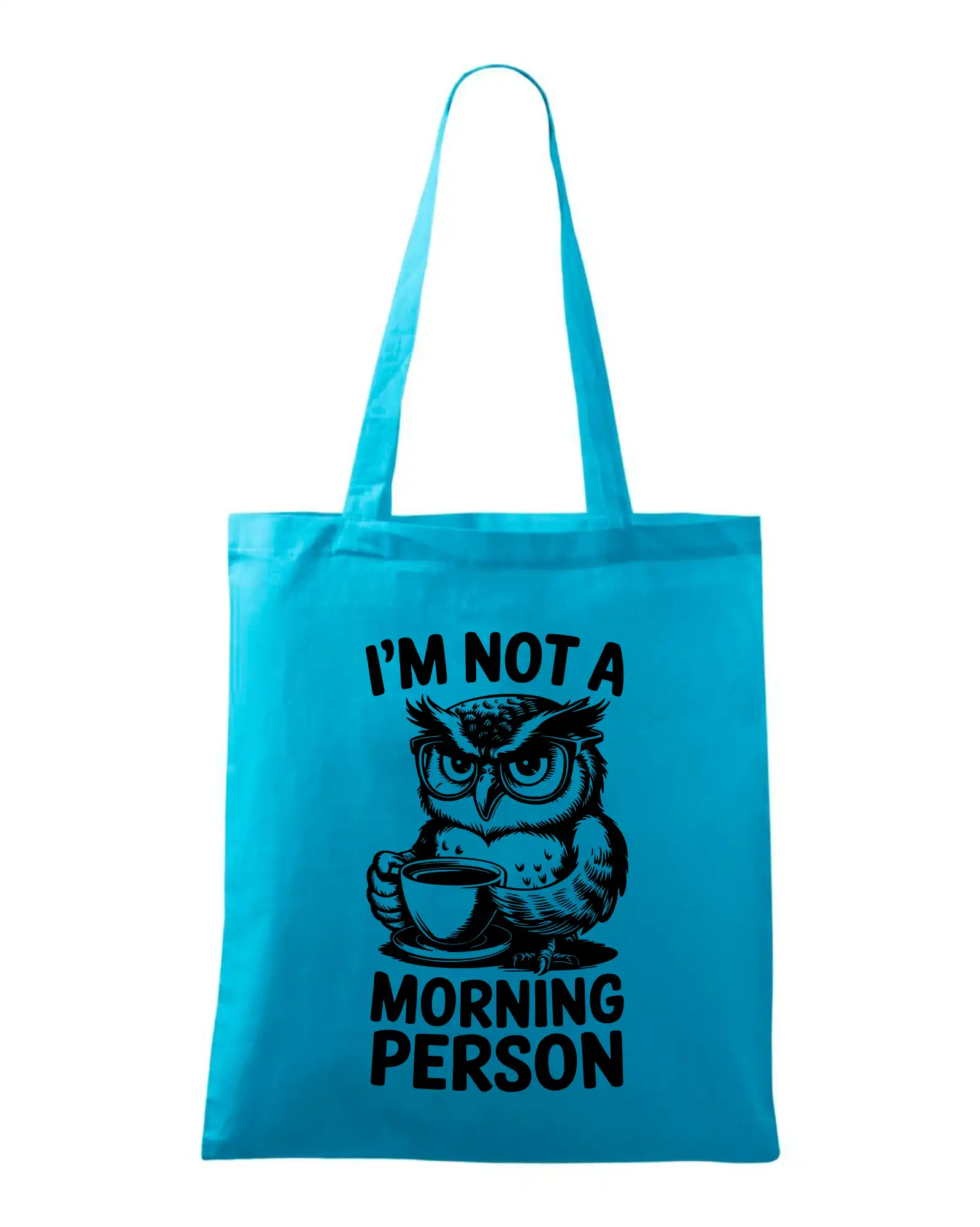 Ostatné nápisy - I'm not a morning person sova - Taška bavlnená