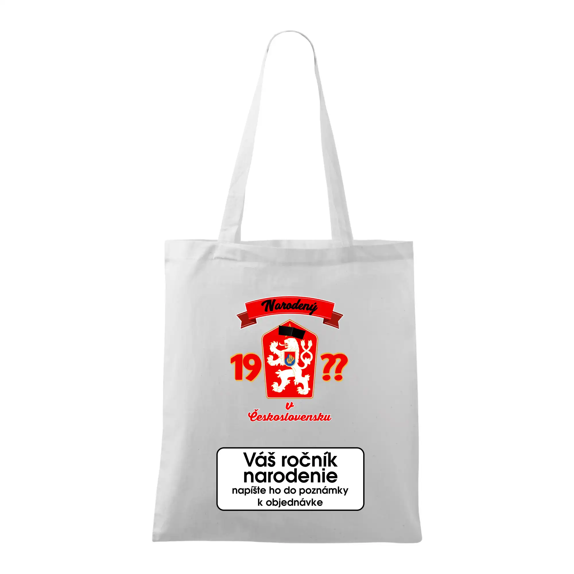 Prelepená hviezda - Narodený v Československu - vlastný ročník - Taška bavlnená