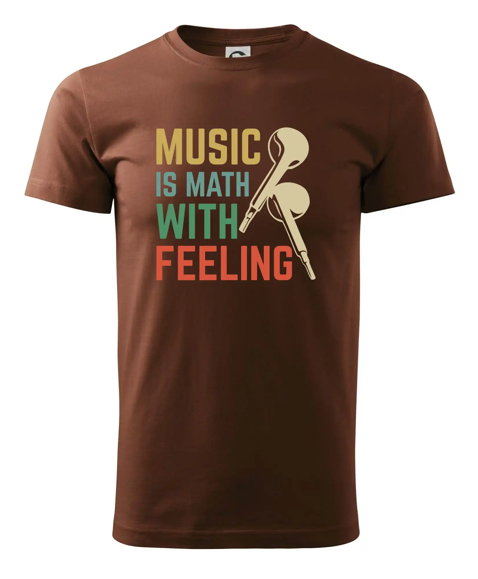 Vtipné tričká pre matematiky - Music is math with feeling - Pánske tričko nižšej gramáže
