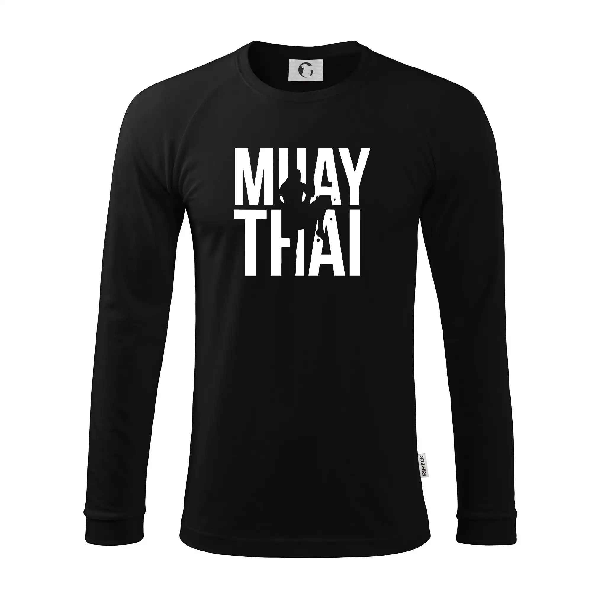 Tričká na box - Nápis Muay Thai - Pánske tričko s dlhým rukávom LS130