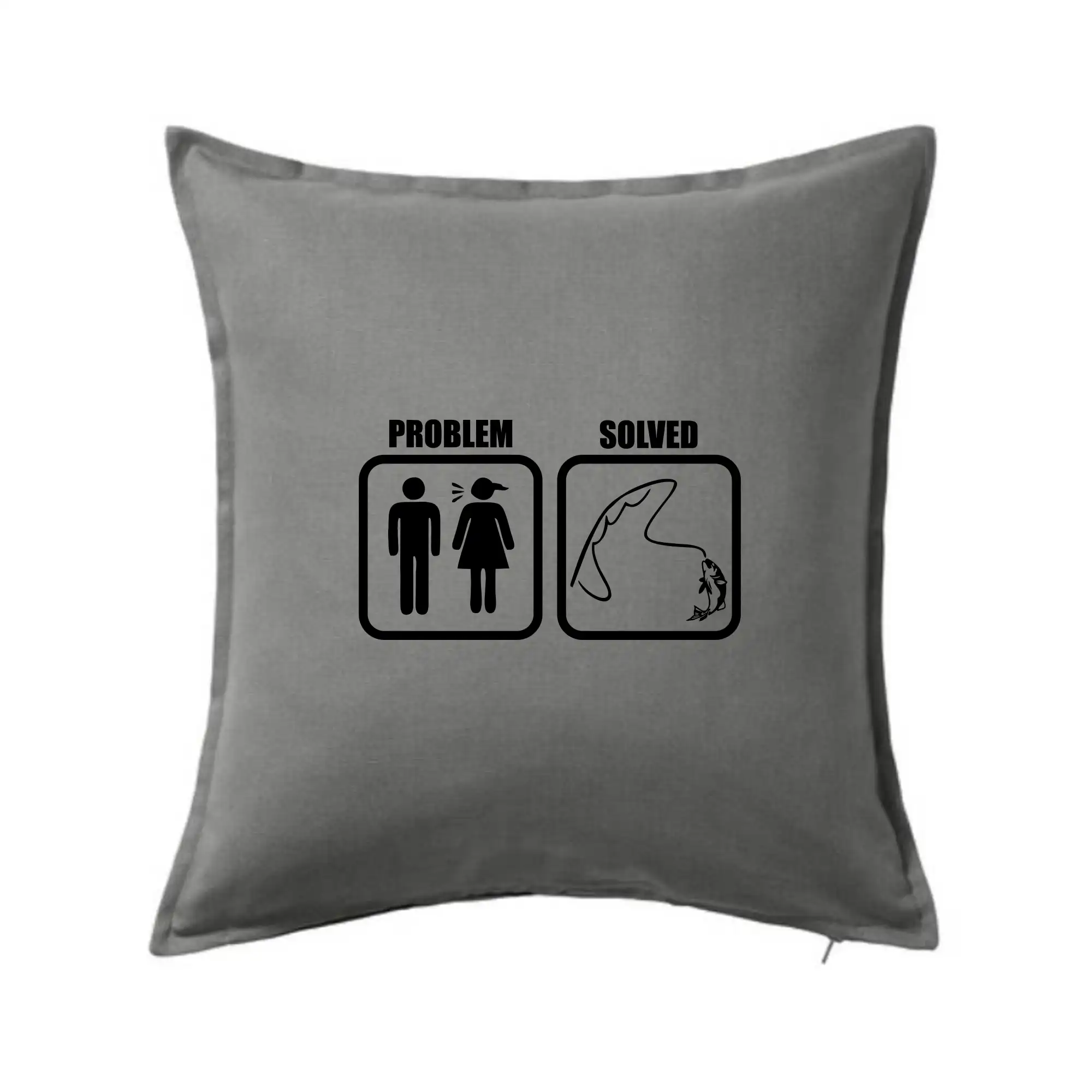 Tričká Problem Solved - Problém rybárčenie - Vankúš 50x50