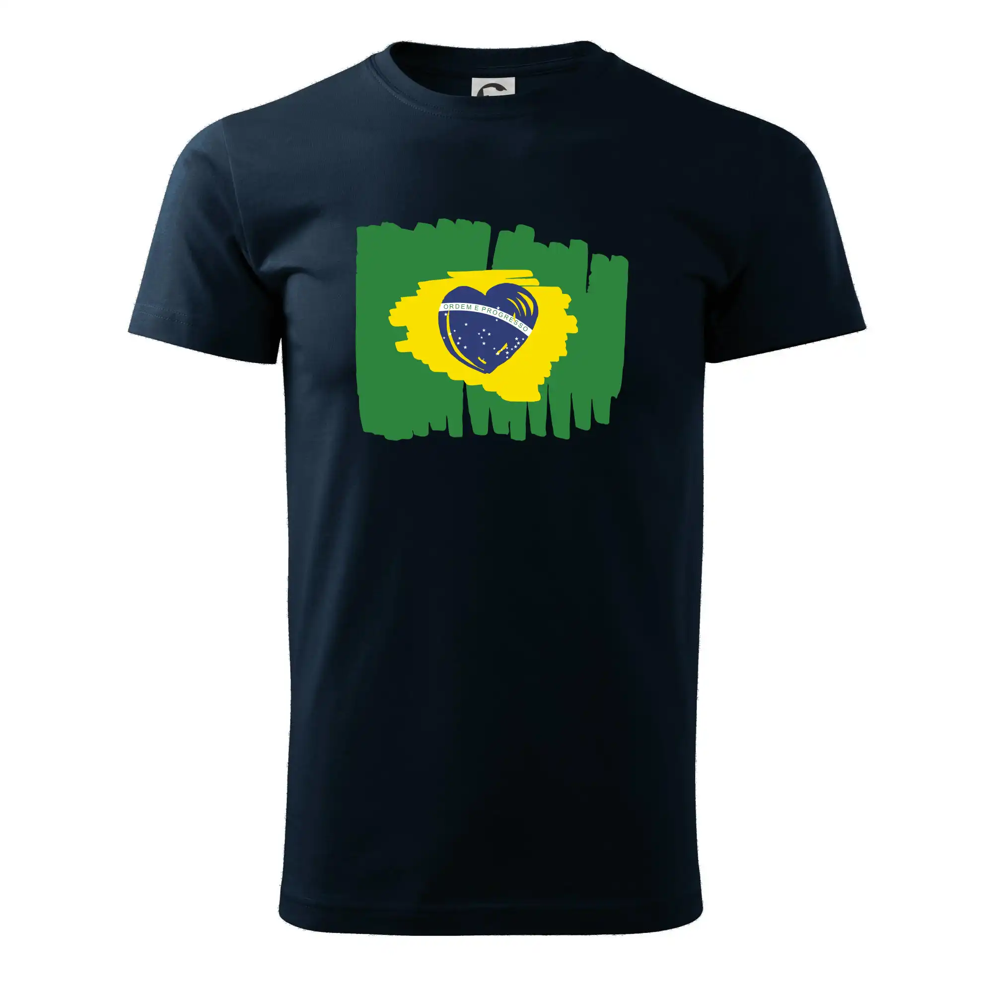 Motívy štátnych vlajok - Brazília vlajka srdca - Pánske tričko nižšej gramáže