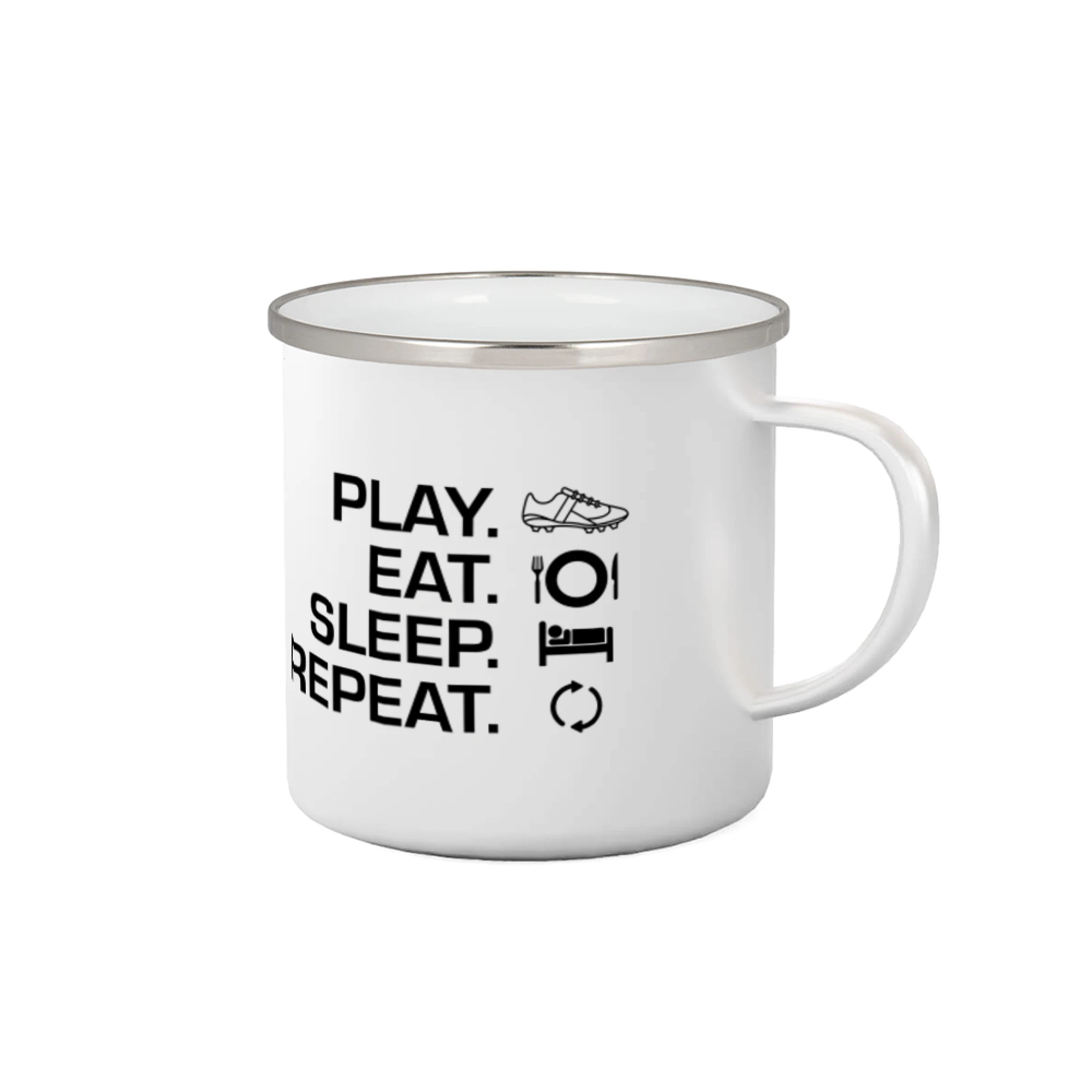 Tričká pre futbalistov - Play Eat Sleep Repeat fotbal - Plecháčik