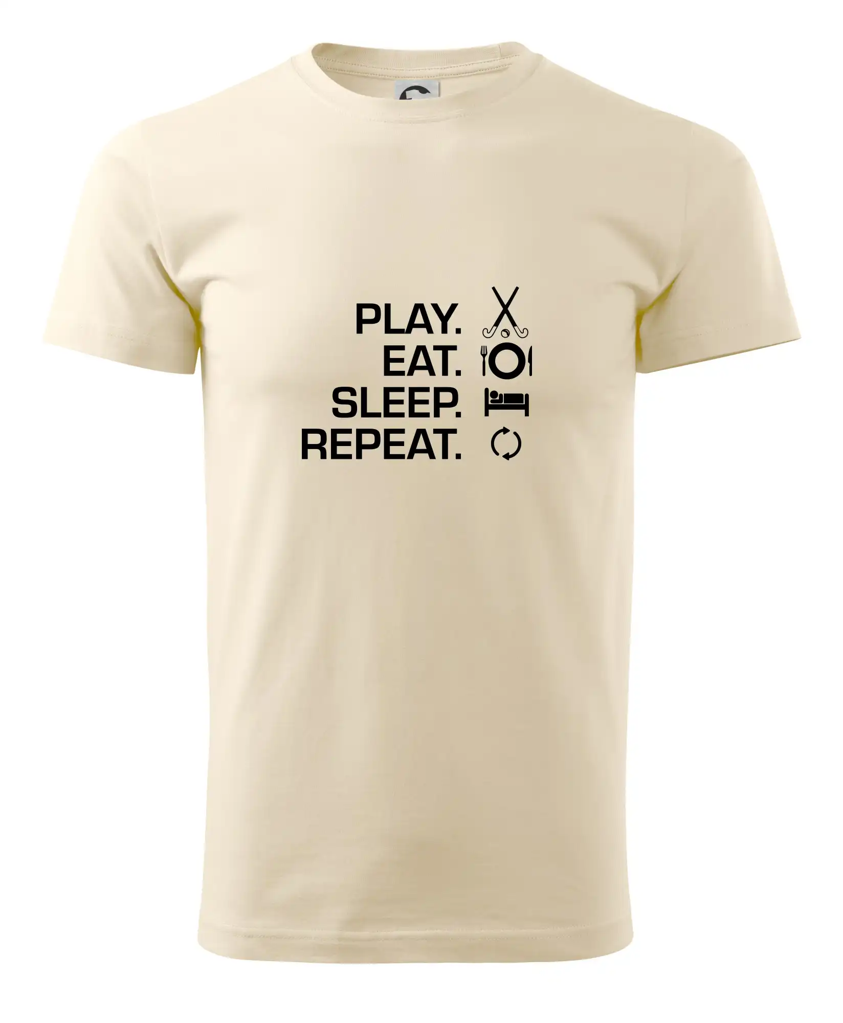Ostatné športy - Play eat sleep repeat pozemný hokej - Pánske tričko nižšej gramáže