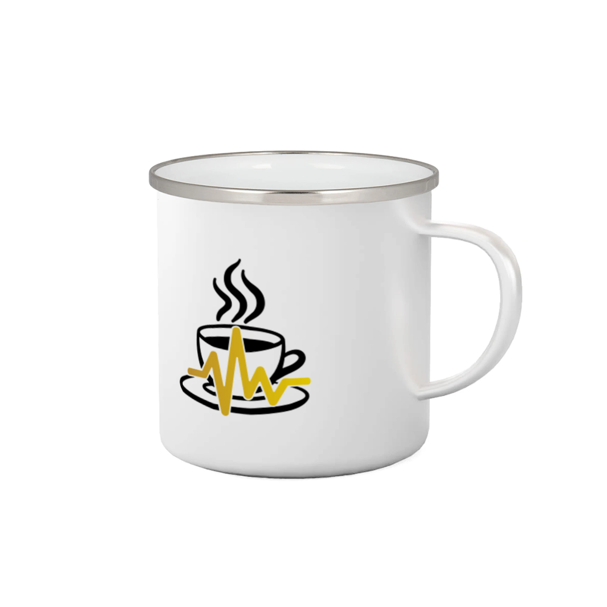 Motívy pre baristu a milovníkov kávy - Káva EKG hrnček - Plecháčik