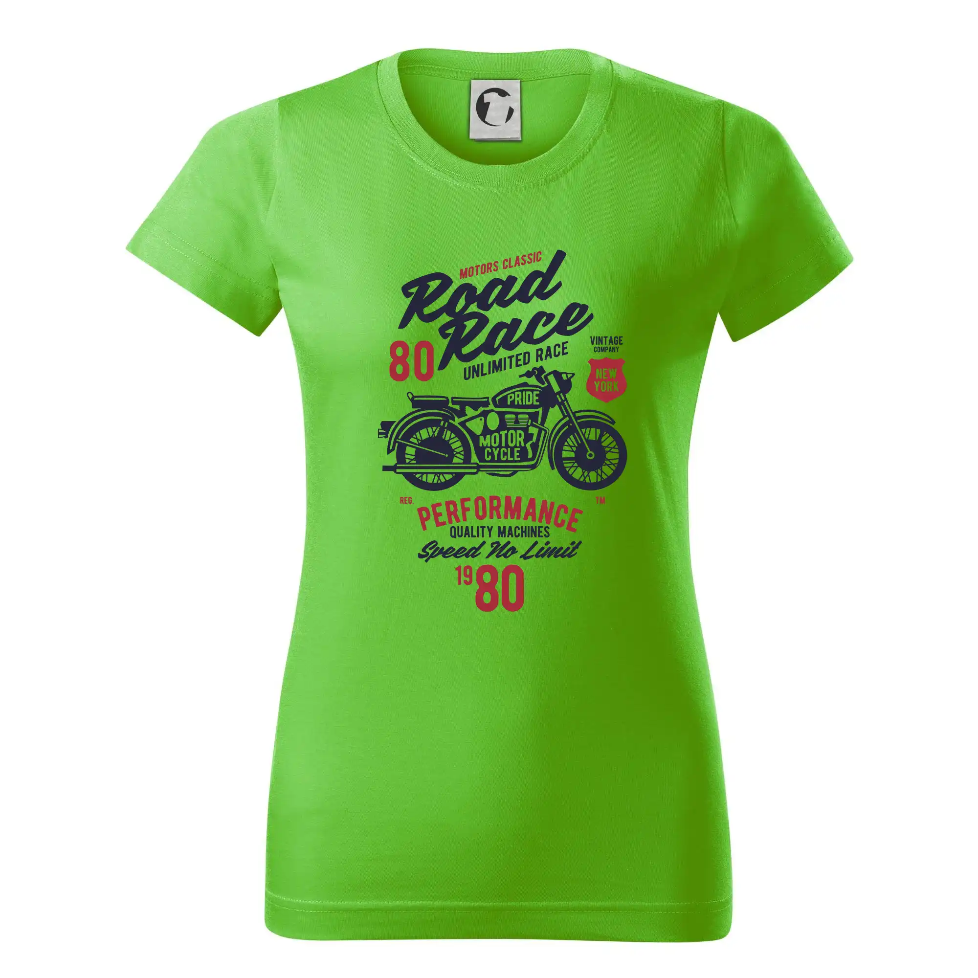 Tričká a mikiny s potlačou motoriek – pre pravých motorkárov - Road Race Motorcycle - Dámske tričko basic - ľahko voľnejšie a dlhšie