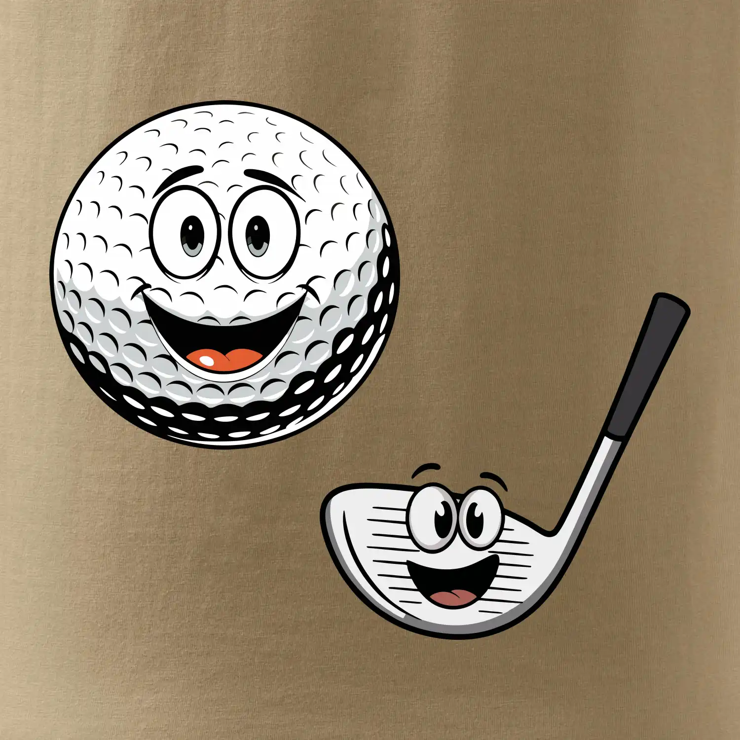 Parové triko - Golfová hůl a míček