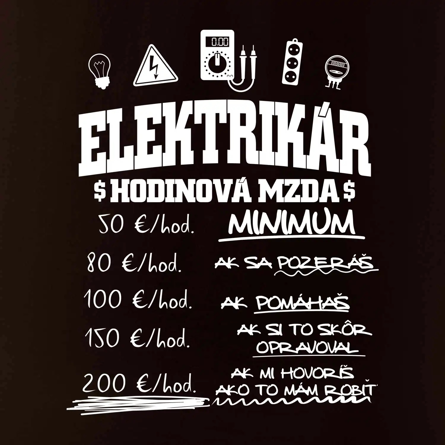 Hodinová mzda elektrikár SK
