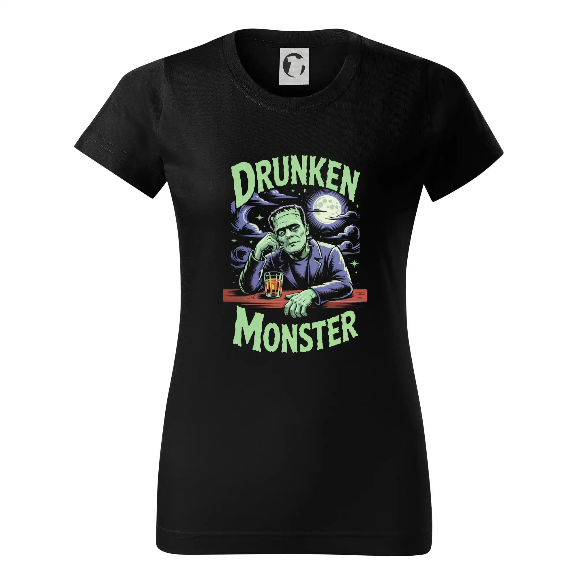 Vtipná tričká s motívmi pitie - ostatné - Drunken Monster - Dámske tričko basic - ľahko voľnejšie a dlhšie