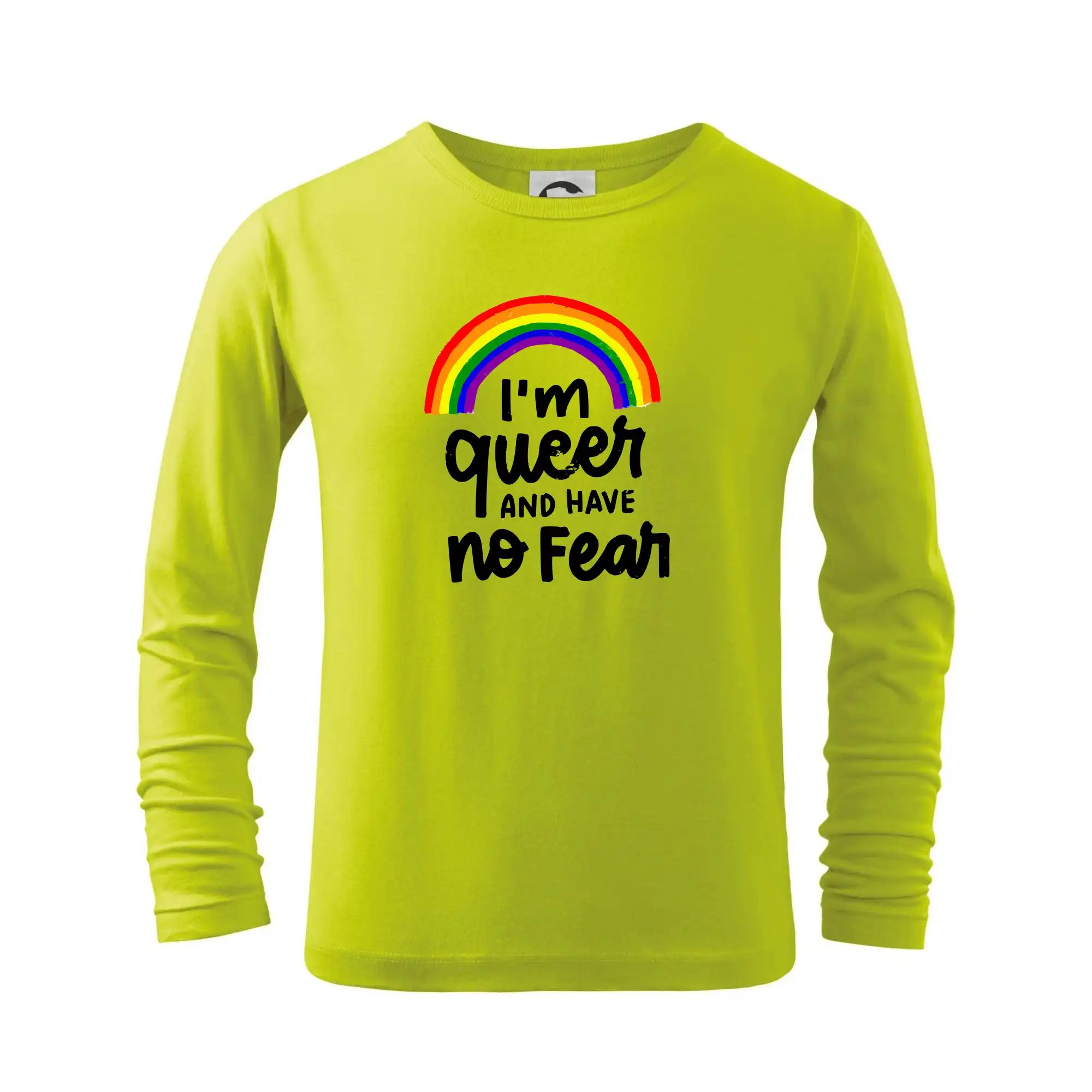 Tričká pre LGBT a Queer komunitu - Im queer and have no fear - Tričko detské Long Sleeve