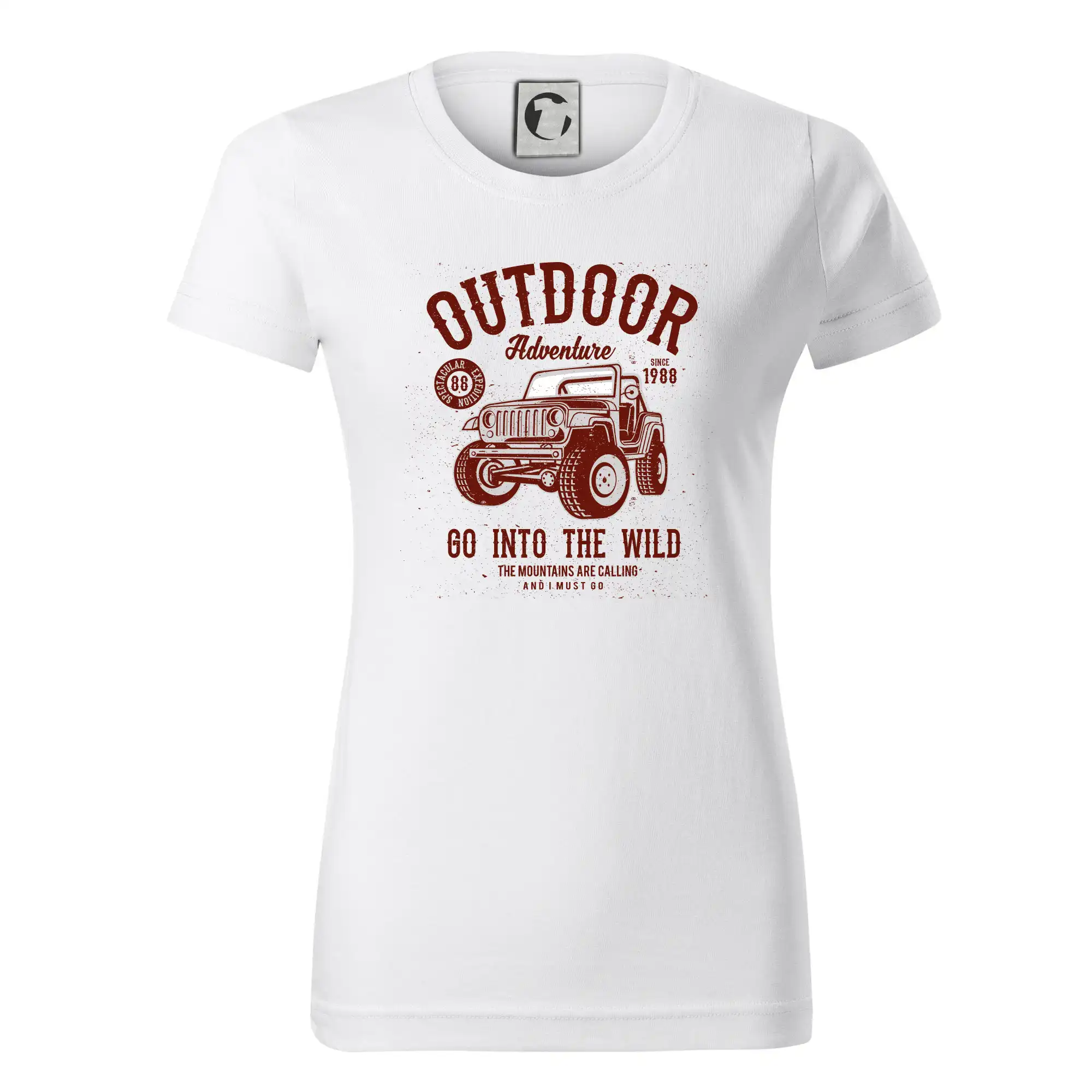 Auto tričká - Outdoor Adventure 2 - Dámske tričko basic - ľahko voľnejšie a dlhšie