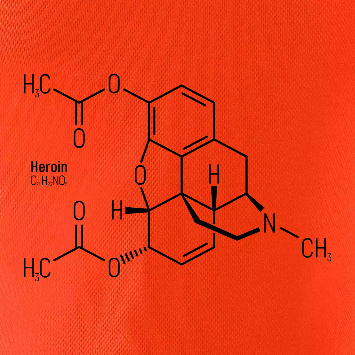 Molekulární struktura Heroin