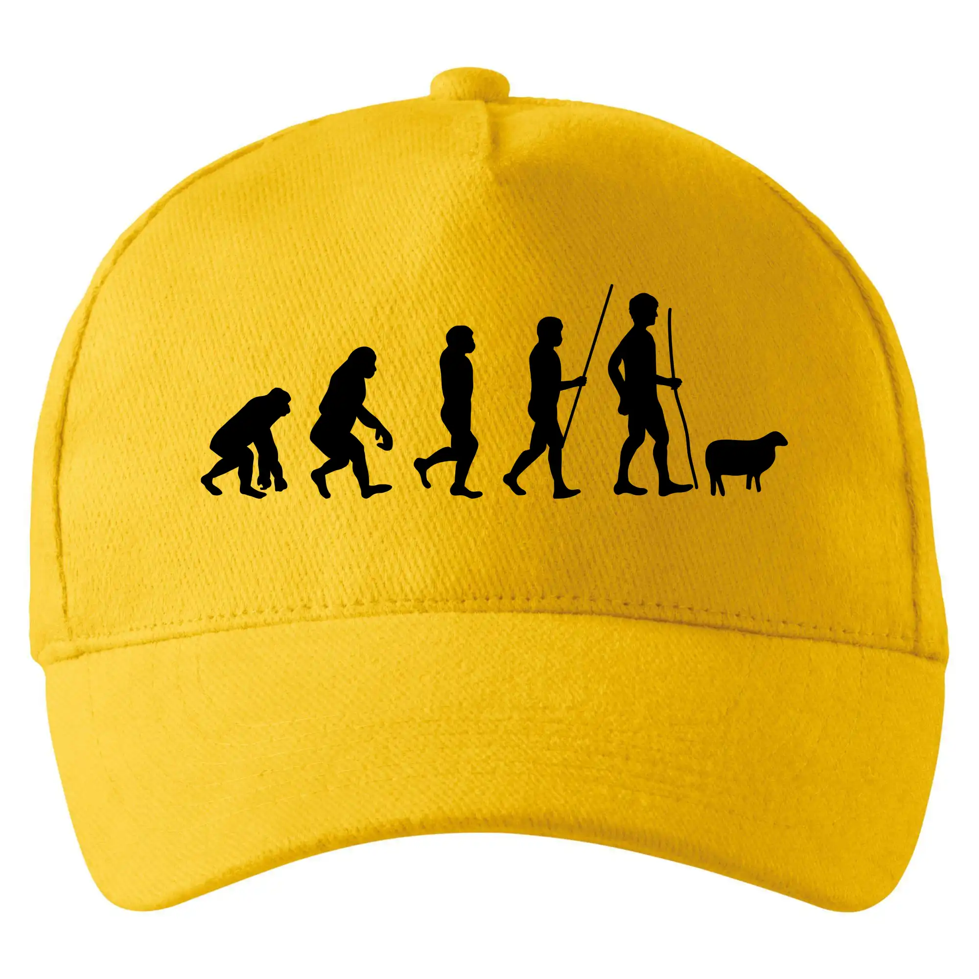 Tričká so zvieratami - Evolúcia pastier oviec - Šiltovka so zahnutým šiltom a mosaznou sponou