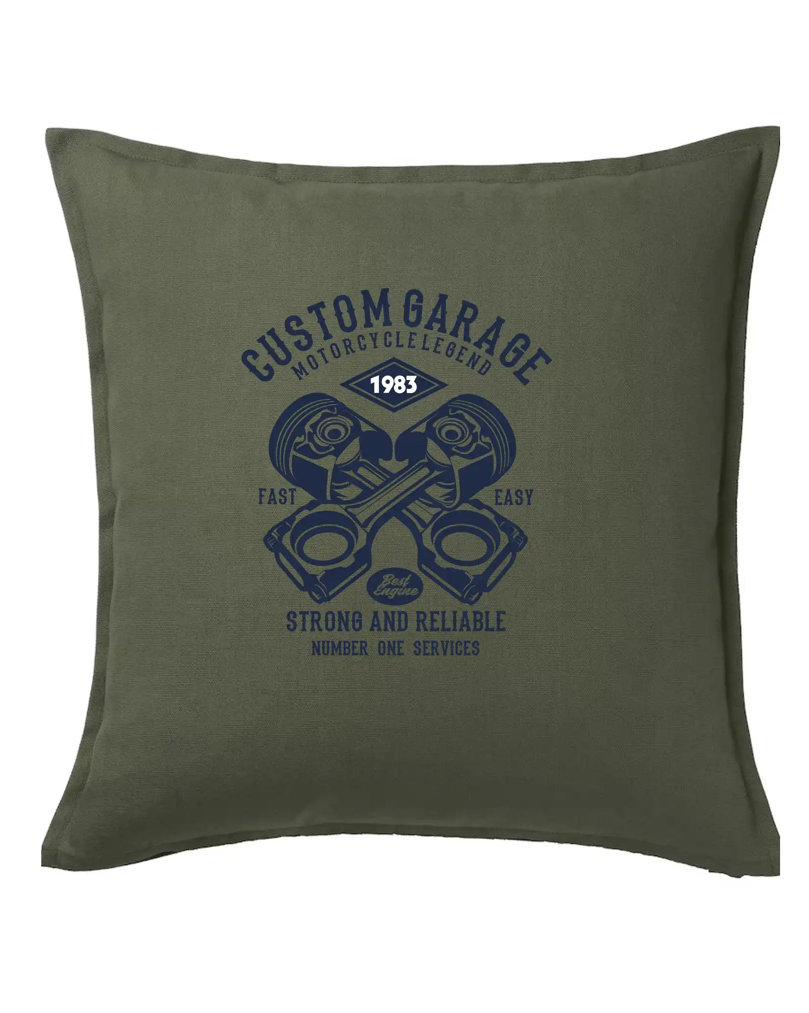 Auto tričká - Custom Garage (váš ročník) - Vankúš 50x50