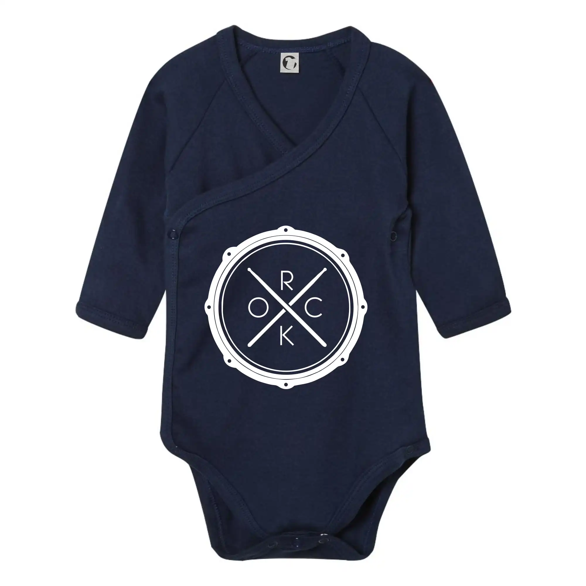 Hudobné tričká - Paličky bicie ROCK - Body zavinovacie s dlhým rukávom