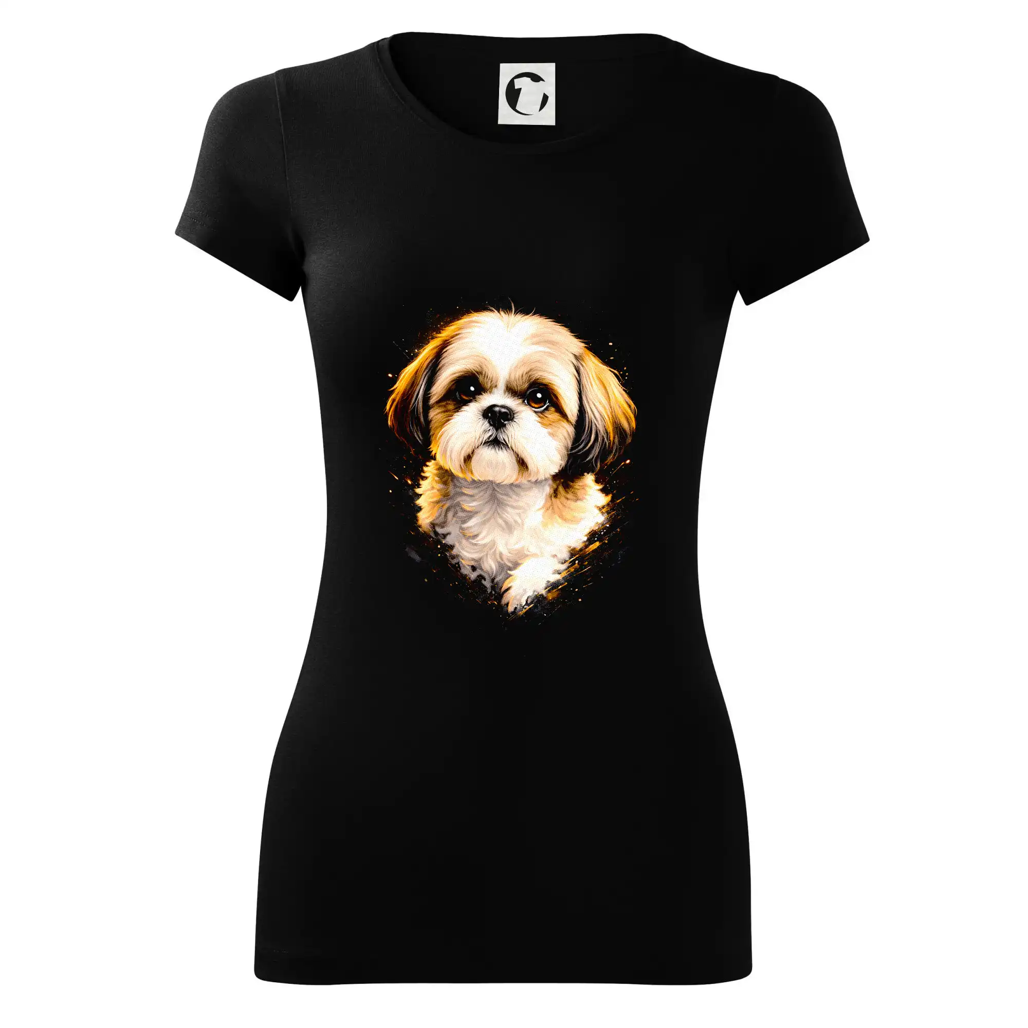 Ostatné psie plemená - Obrázok poltón Shih-tzu - Dámske tričko Glance - Priliehavejší strih