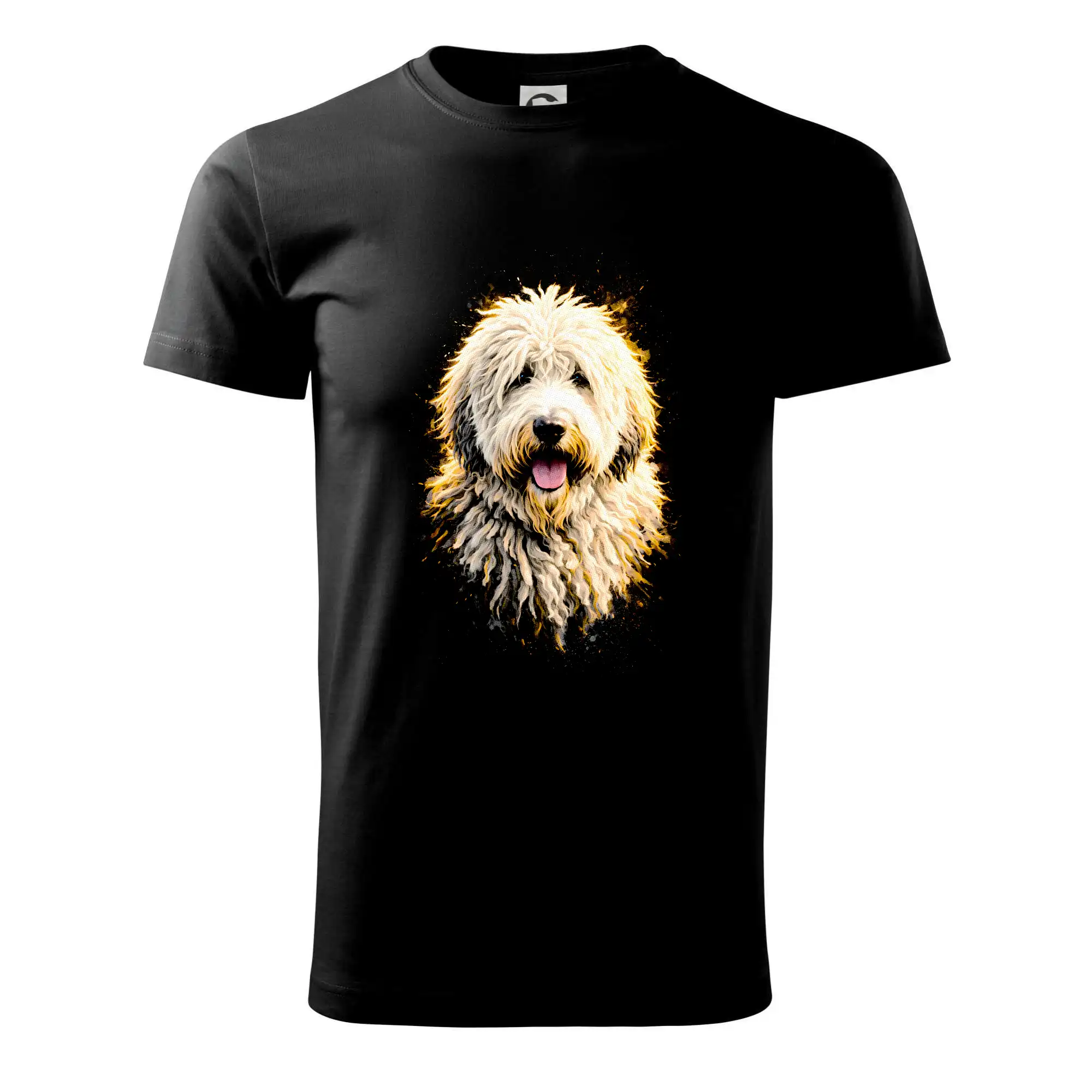 Ostatné psie plemená - Obrázok poltón komondor hlava - Tričko extra veľké  (5-8XL)